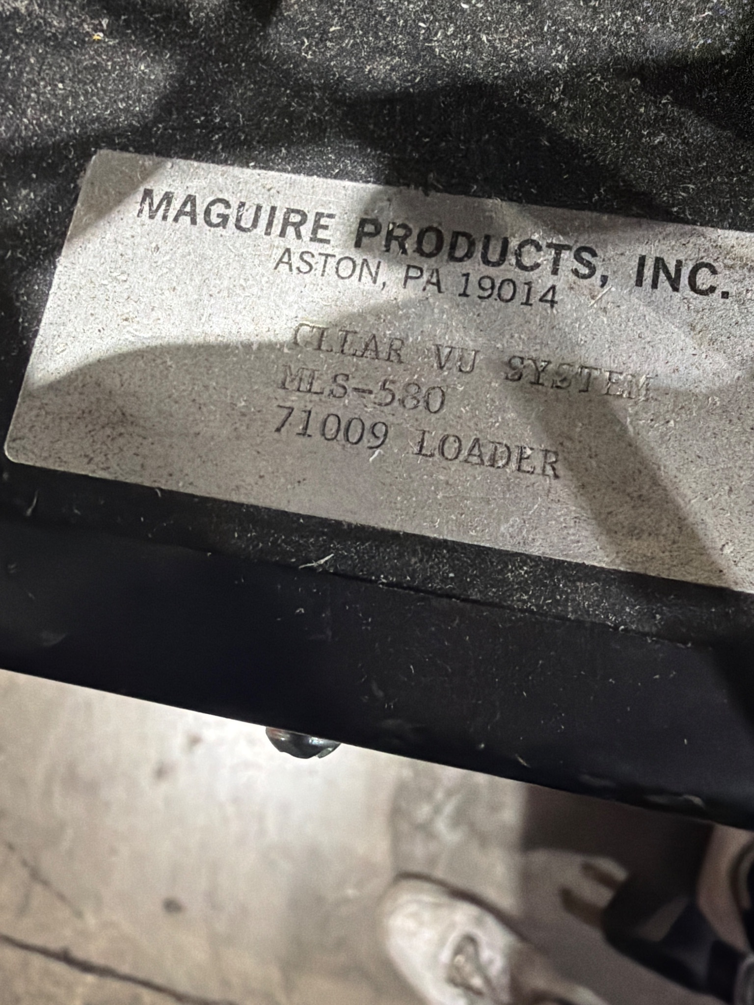 MAGUIRE MLS-580 CLEAR VU LOADING SYSTEM 5HP VACUUM LOADER - USED 6