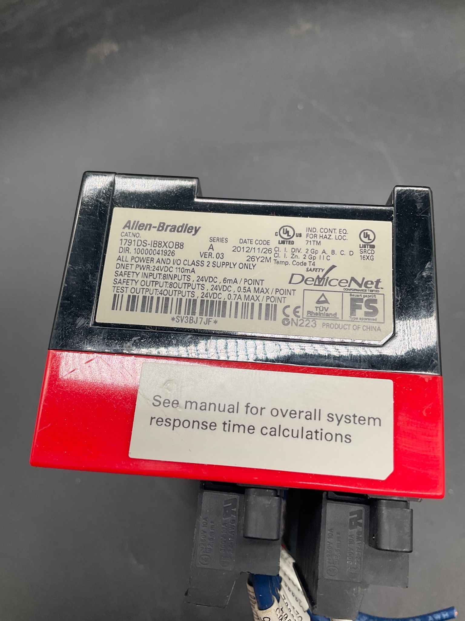 ALLEN‑BRADLEY 1791DS‑IBBXOB8 CompactBlock Safety I/O Module USED 4