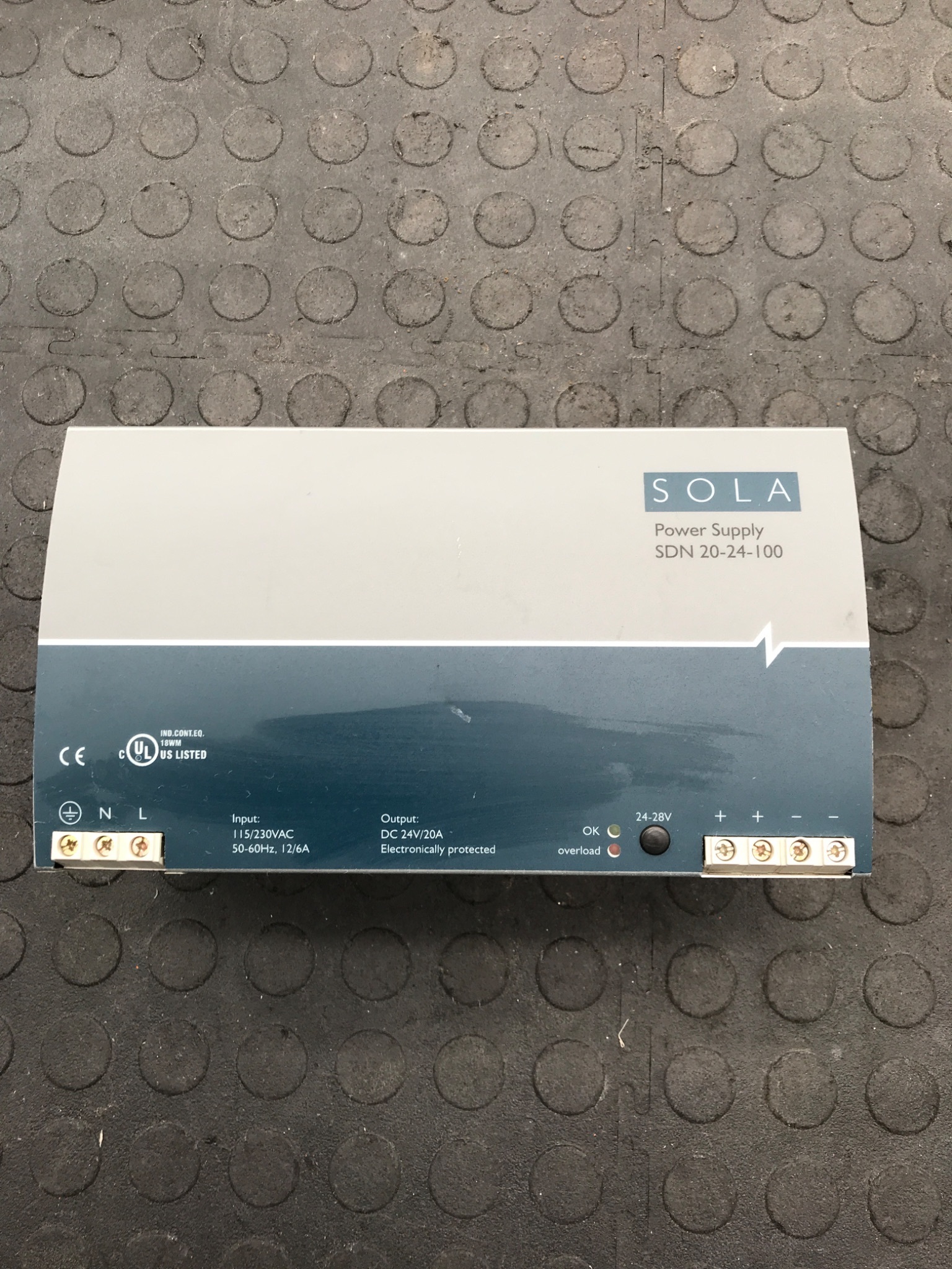 SOLA SDN 20‑24‑100 AC‑DC Power Supply USED 0