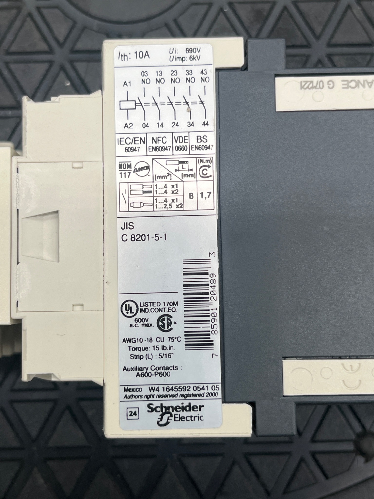 SCHNEIDER ELECTRIC LAD4TBDL Time Delay Auxiliary w/ LADN22 Contact Block USED 6