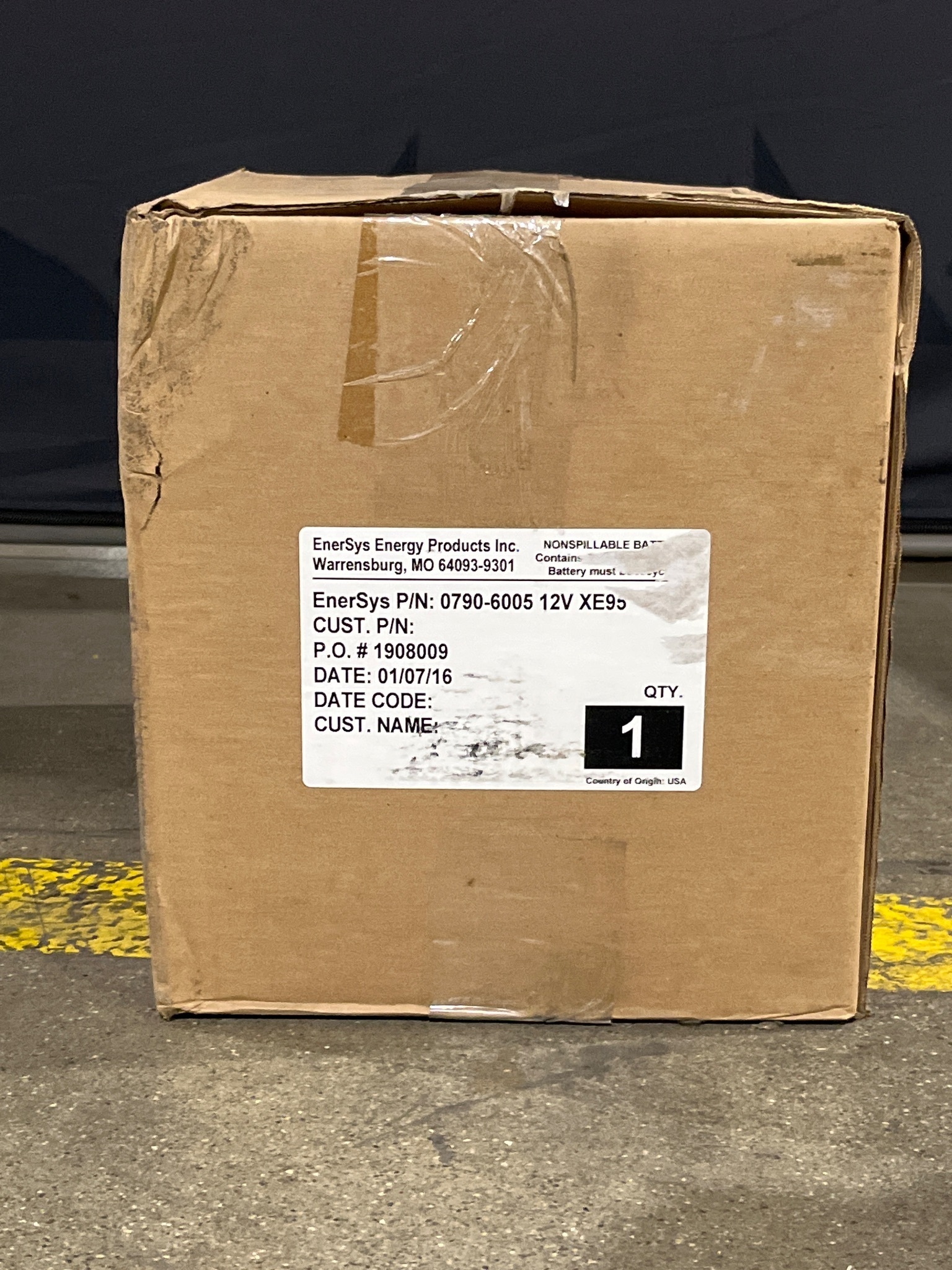ENERSYS 0790-6005 12V Nonspillable Sealed Lead Battery NEW 2