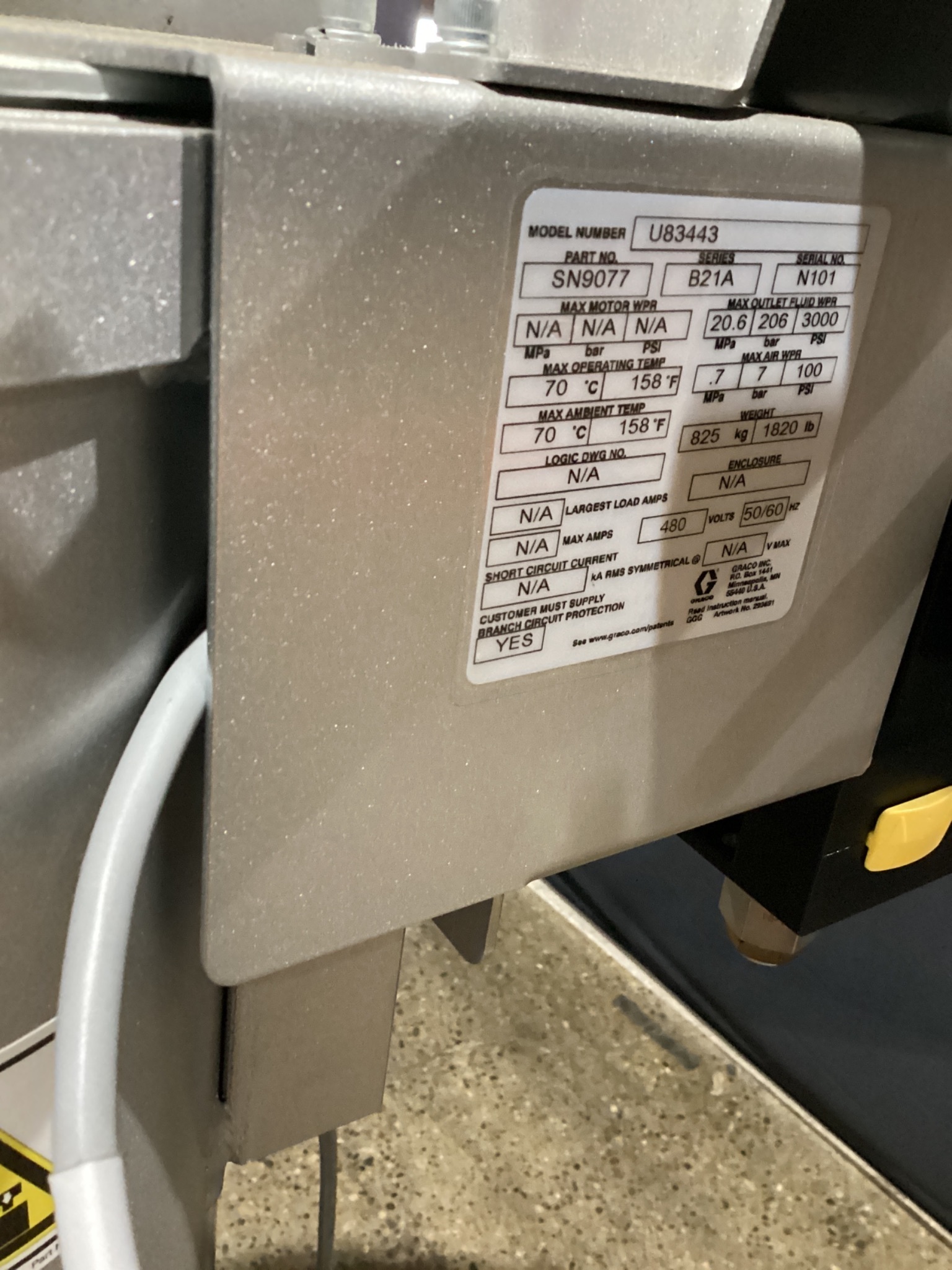 GRACO U8443 Therm‑O‑Flow Supply Unit 68:1 NEW 10