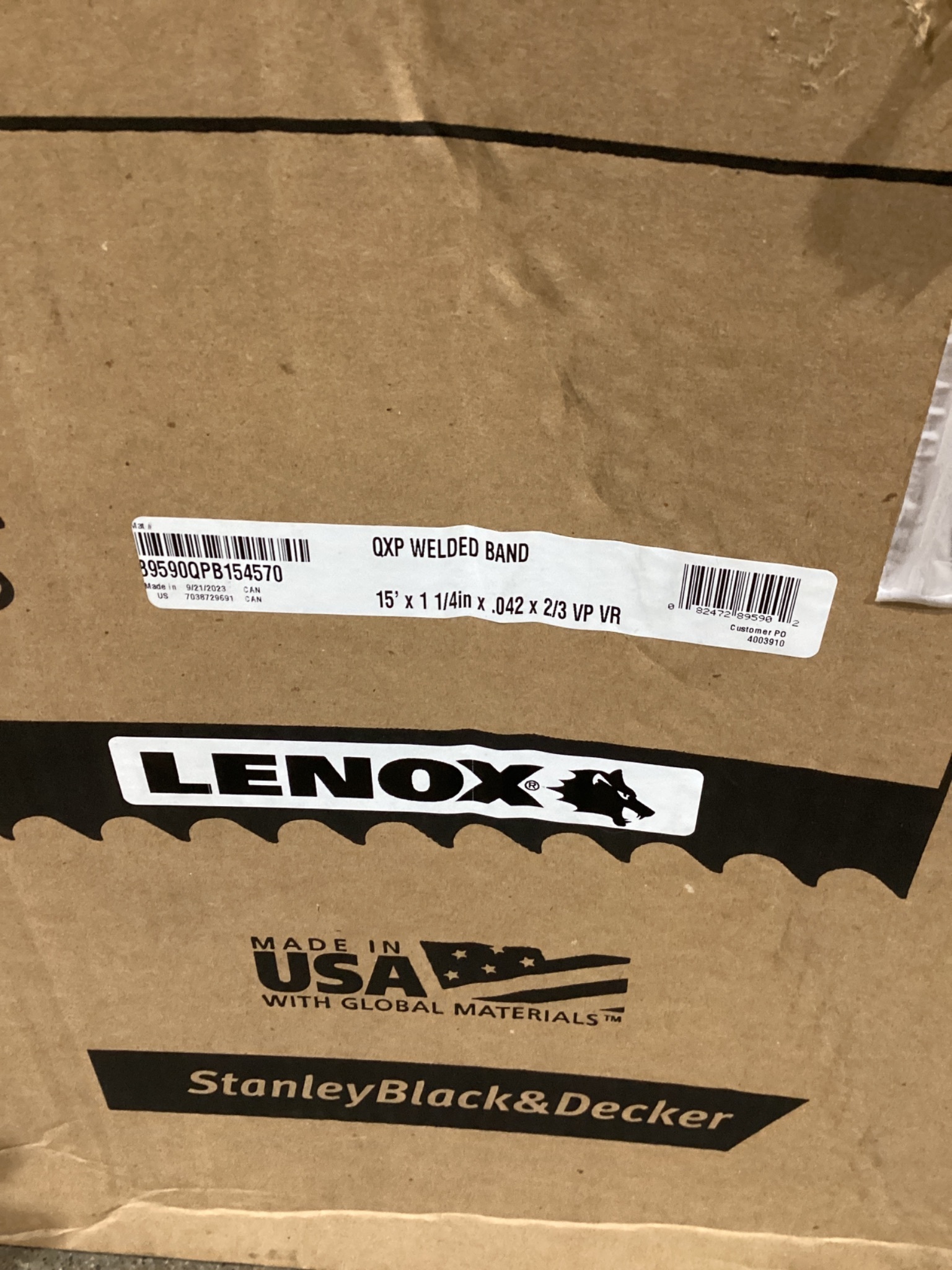 LENOX 89590QPB154570 QXP Bandsaw Blade NEW 2