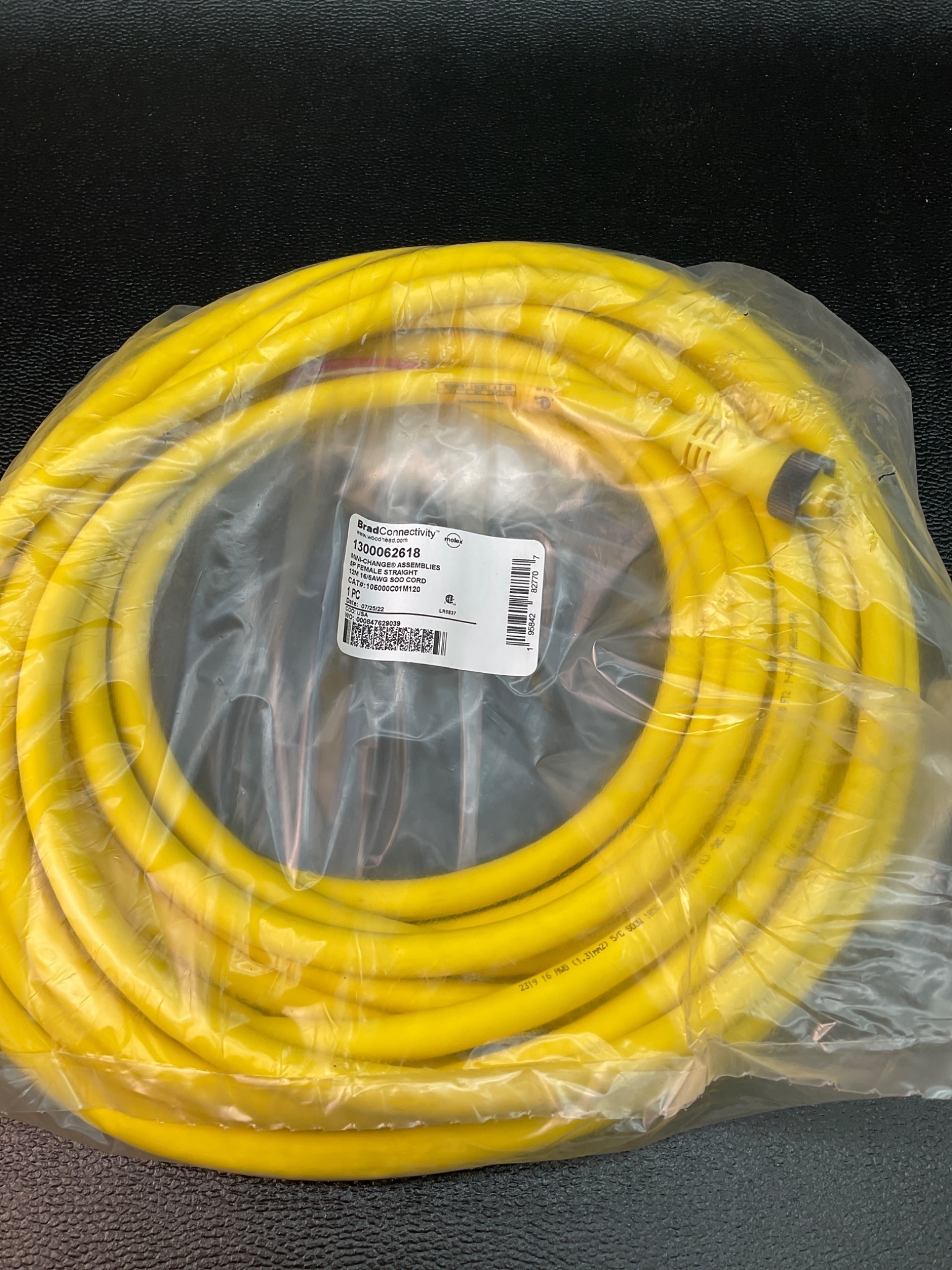BRAD CONNECTIVITY 1300062618 Mini‑Change Cordset 5‑Pin 12 m NEW 1