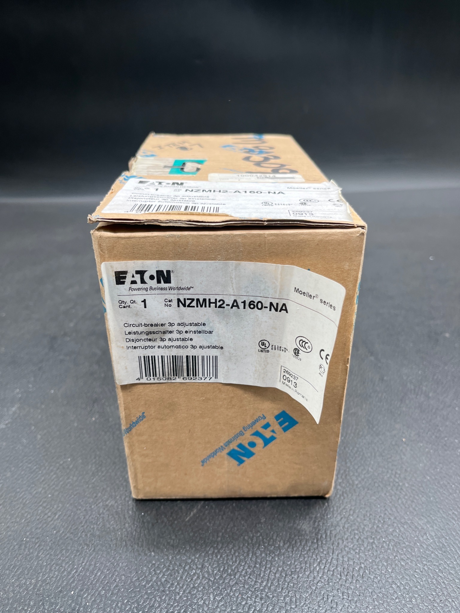 EATON NZMH2‑A160‑NA Molded Case Circuit Breaker 3‑Pole Adjustable NEW 1