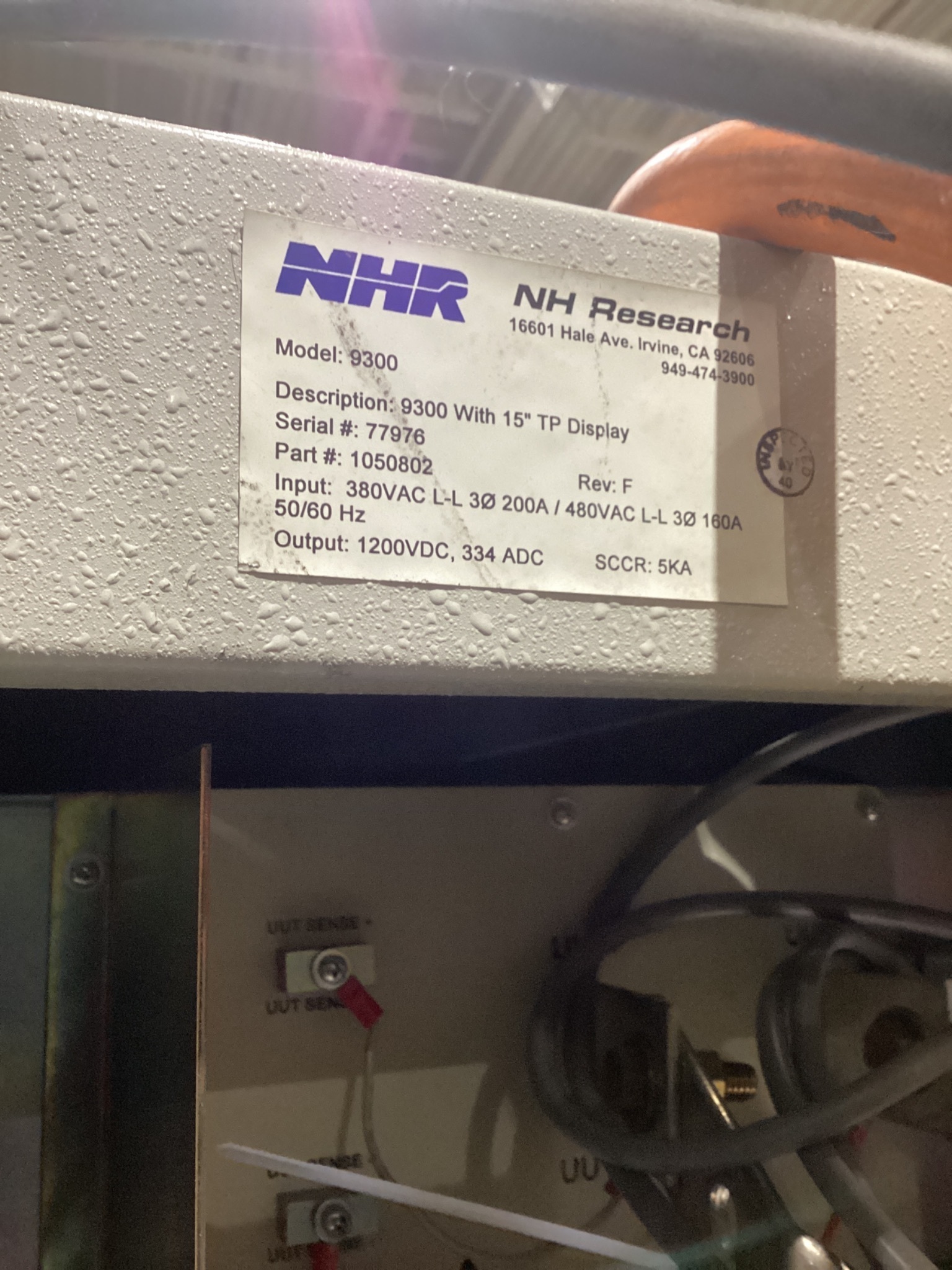NHR 9300 High Voltage Battery Tester 100kW 15" Touch Panel (DAMAGED) USED 4