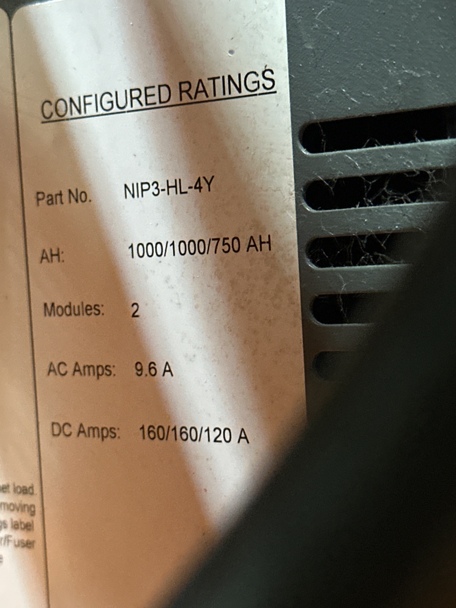 EnerSys NIP3-HL-4Y NexSys+ Battery Charger USED 4