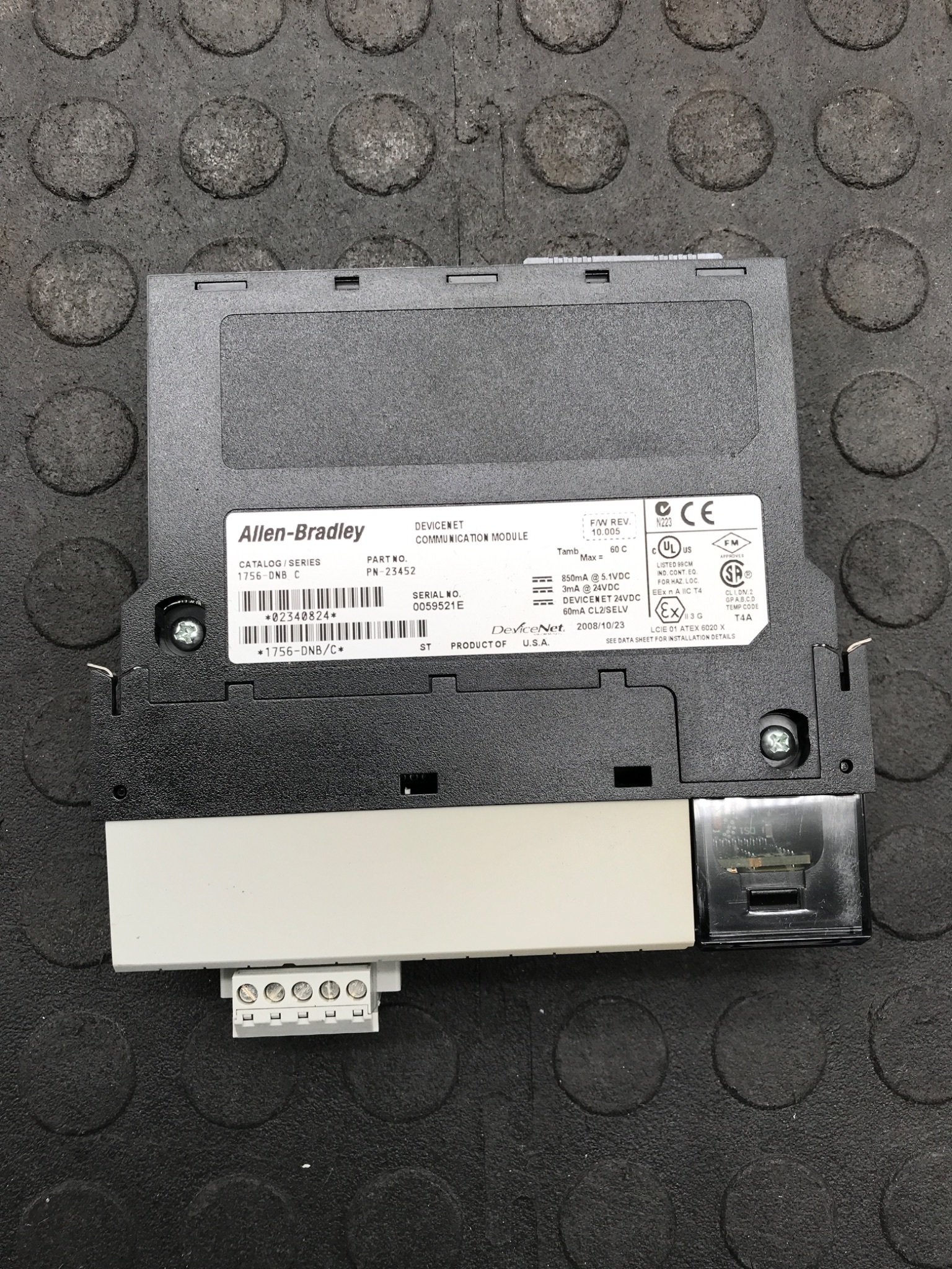 ALLEN‑BRADLEY 1756‑DNB/C ControlLogix DeviceNet Scanner Module USED 2