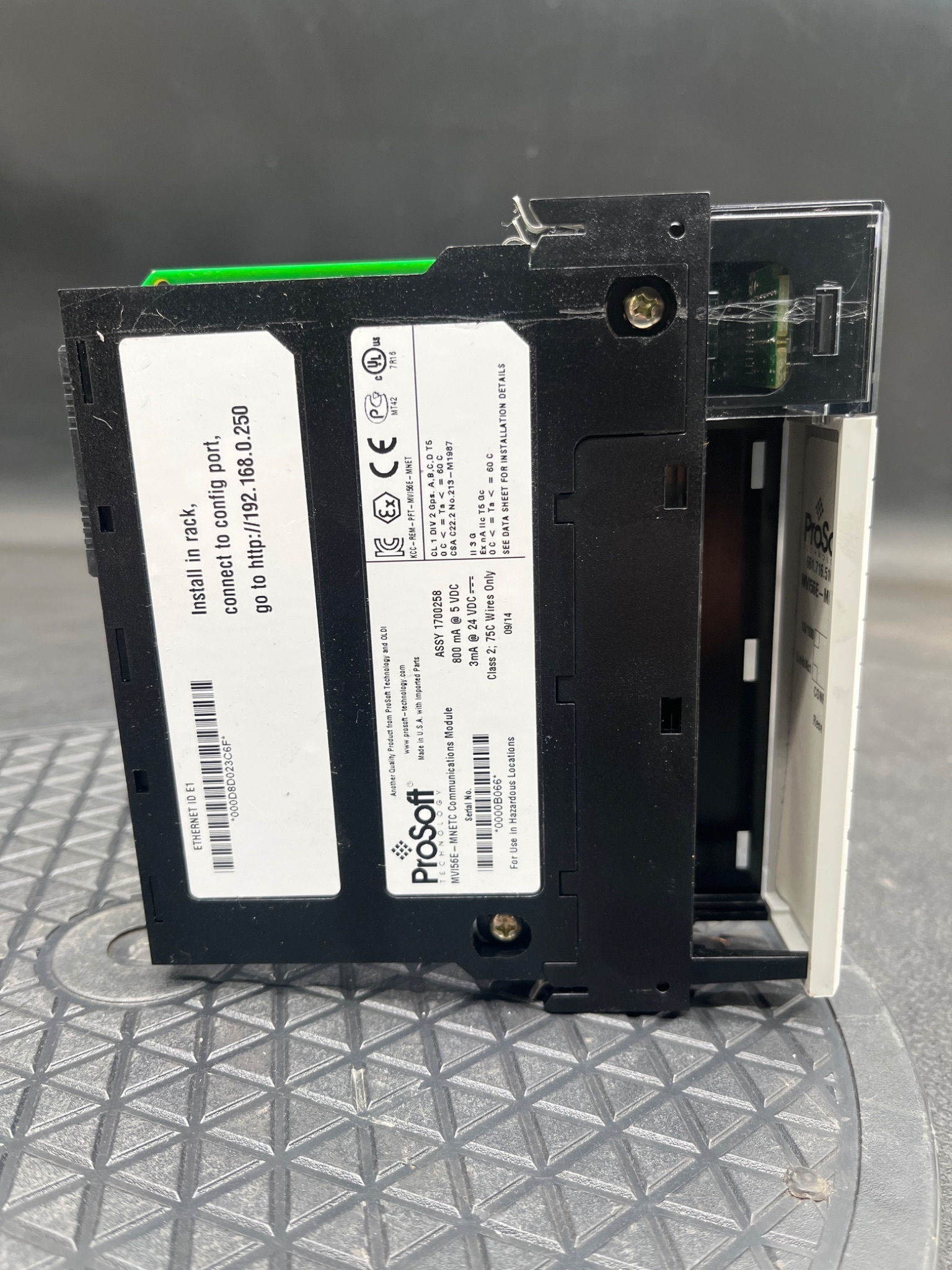 PROSOFT MVI56E‑MNETC ControlLogix Modbus TCP/IP Communication Module USED 1