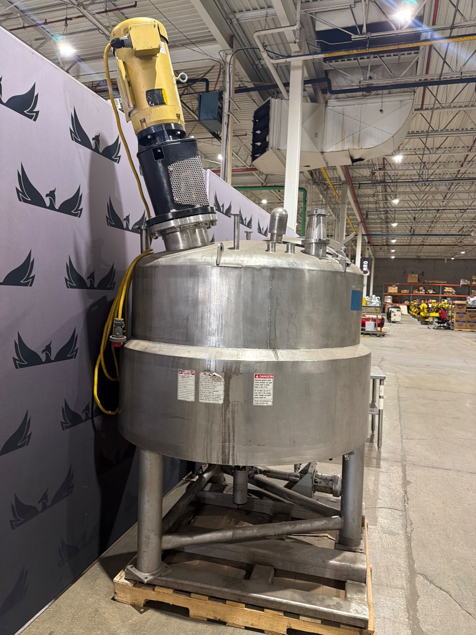 APV/CREPACO OH‑1290.5 Stainless Steel Jacketed Mixer w/ Baldor Motor USED 1