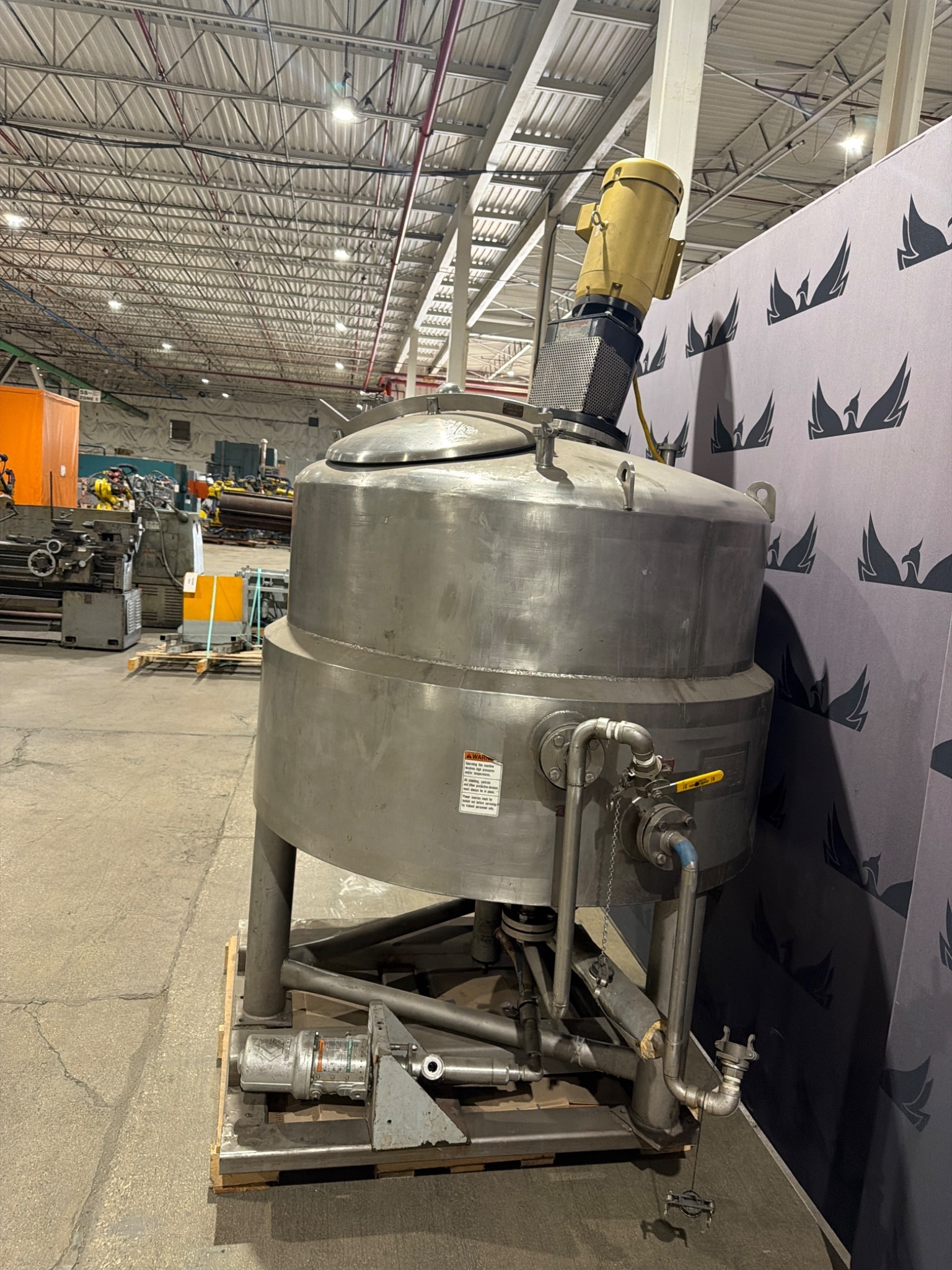 APV/CREPACO OH‑1290.5 Stainless Steel Jacketed Mixer w/ Baldor Motor USED 2