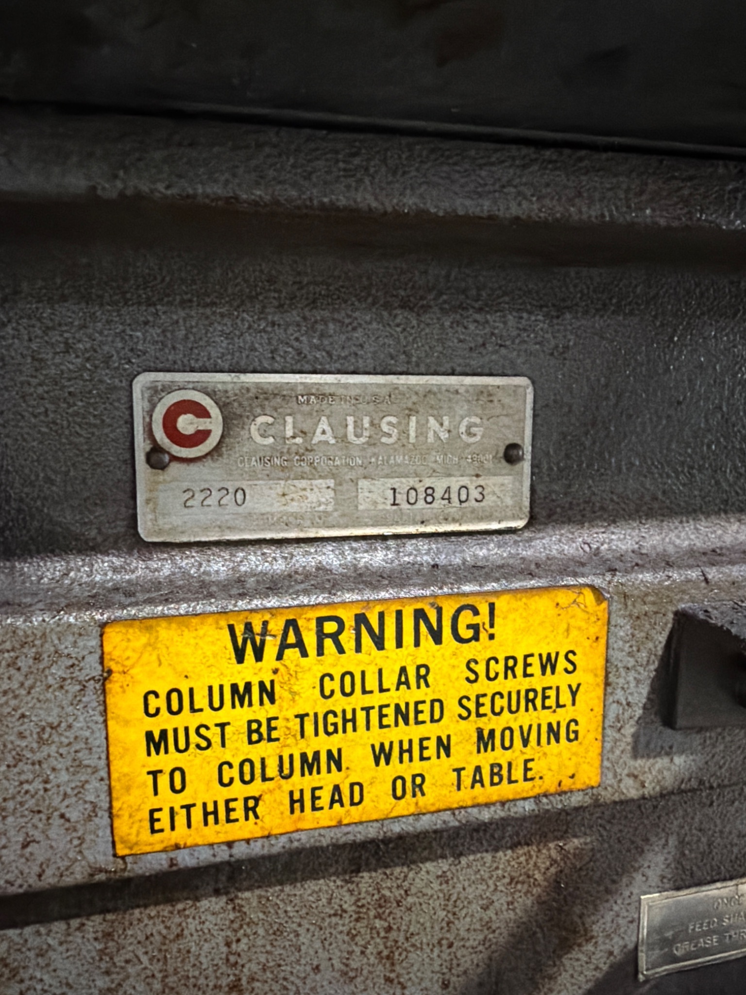 CLAUSING 2220 Production Drill Press USED 9
