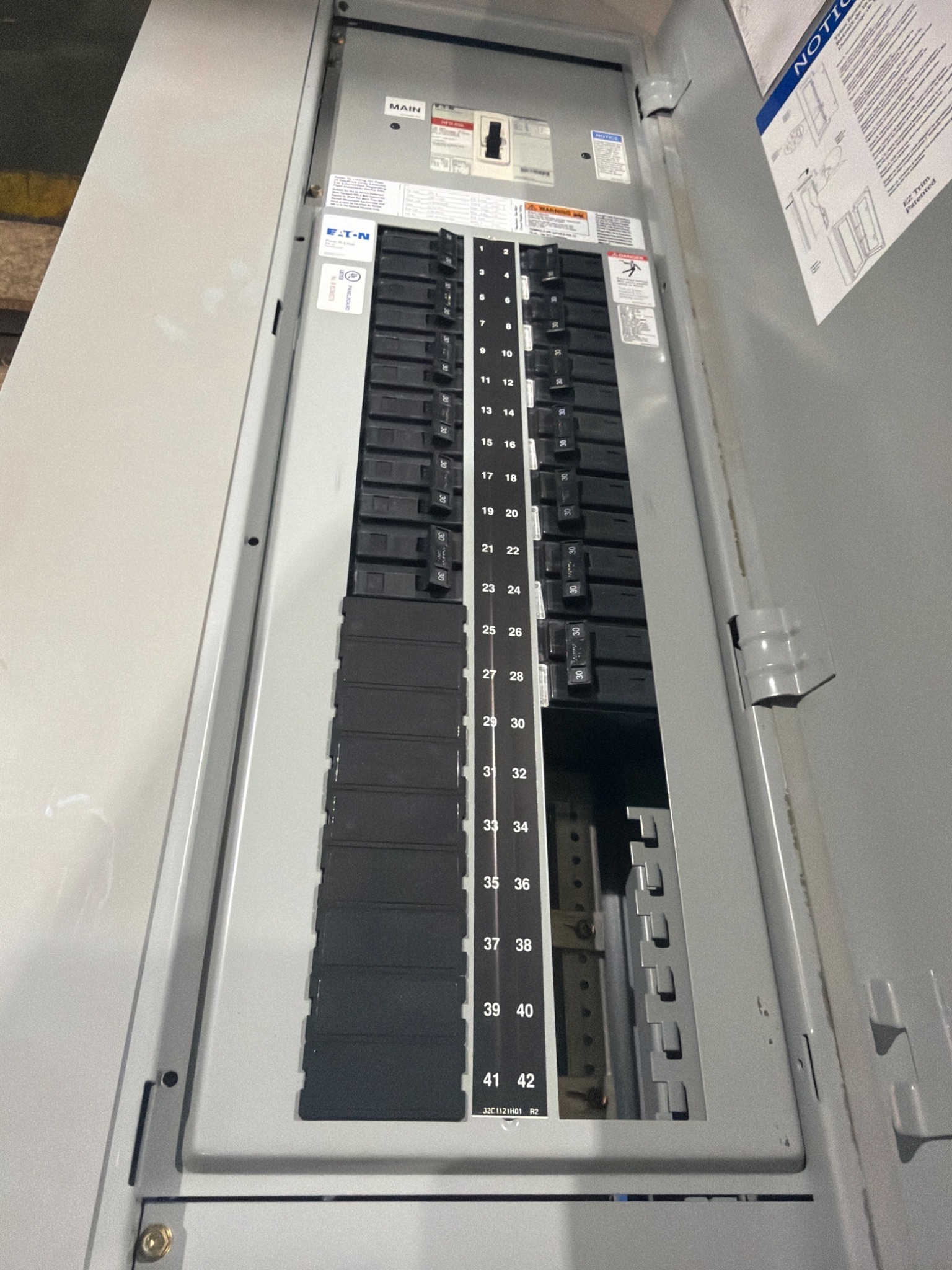 EATON PRL1A Panelboard 208/120V 100A 1PH USED 1