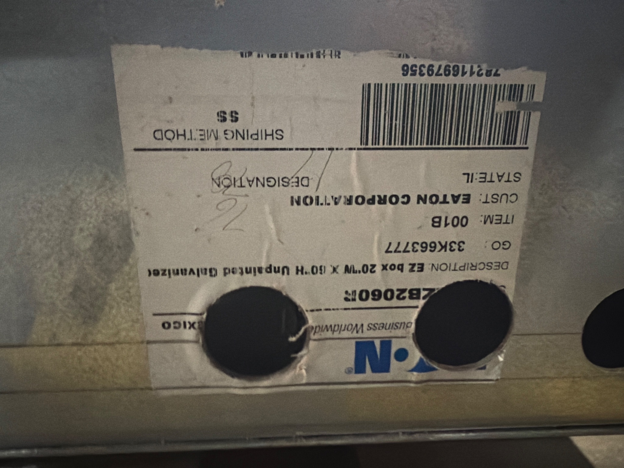 EATON PRL1A Panelboard 208Y/120V 3PH 4W USED 5