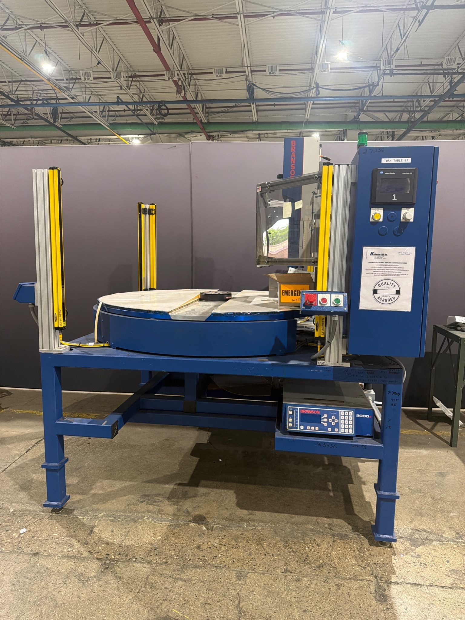 BRANSON 2000D/AED Rotary Index Ultrasonic Welder 3300W USED 0