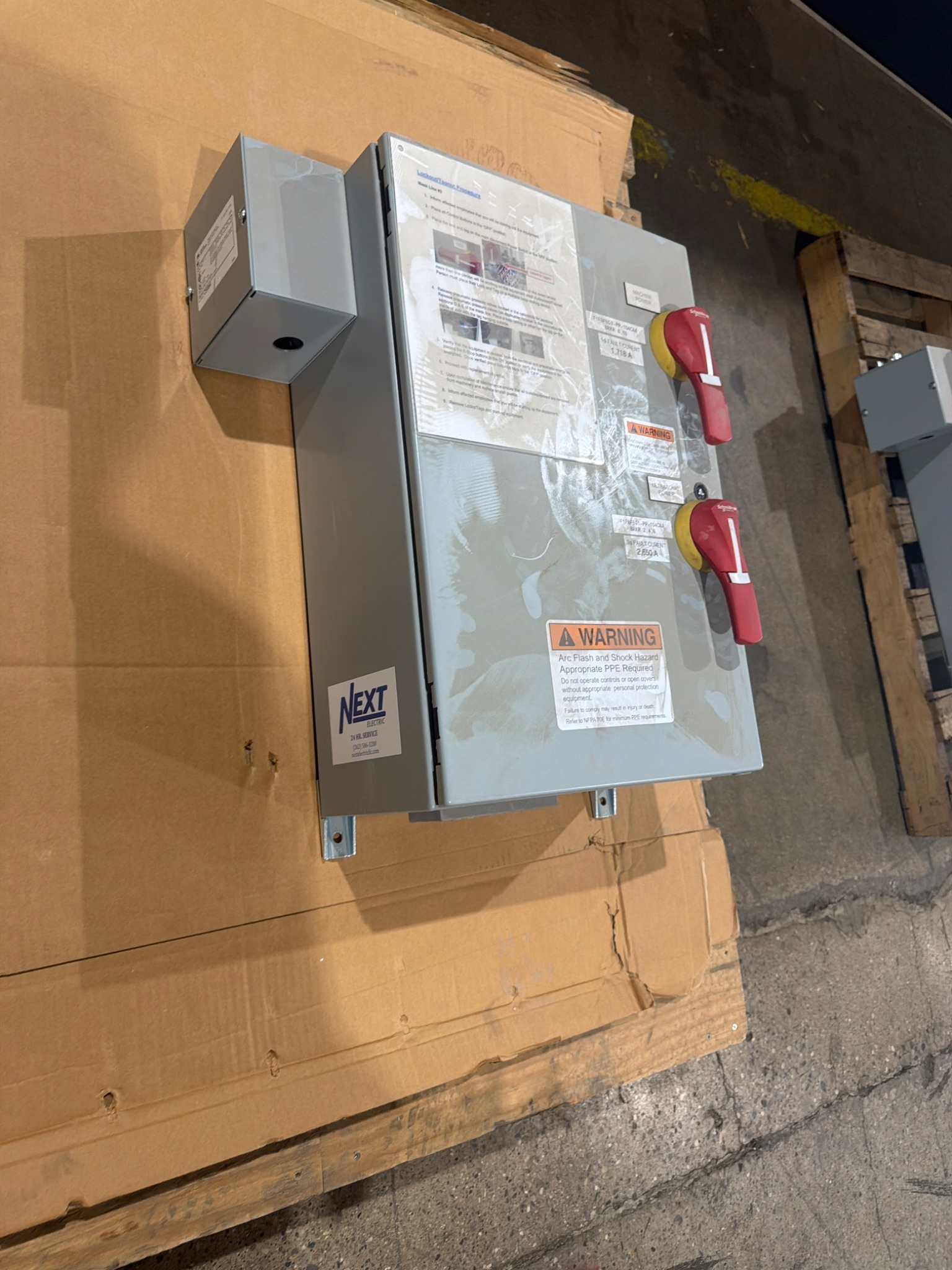 NEXT ELECTRIC 107413 Dual Fused Disconnect 208V USED 2
