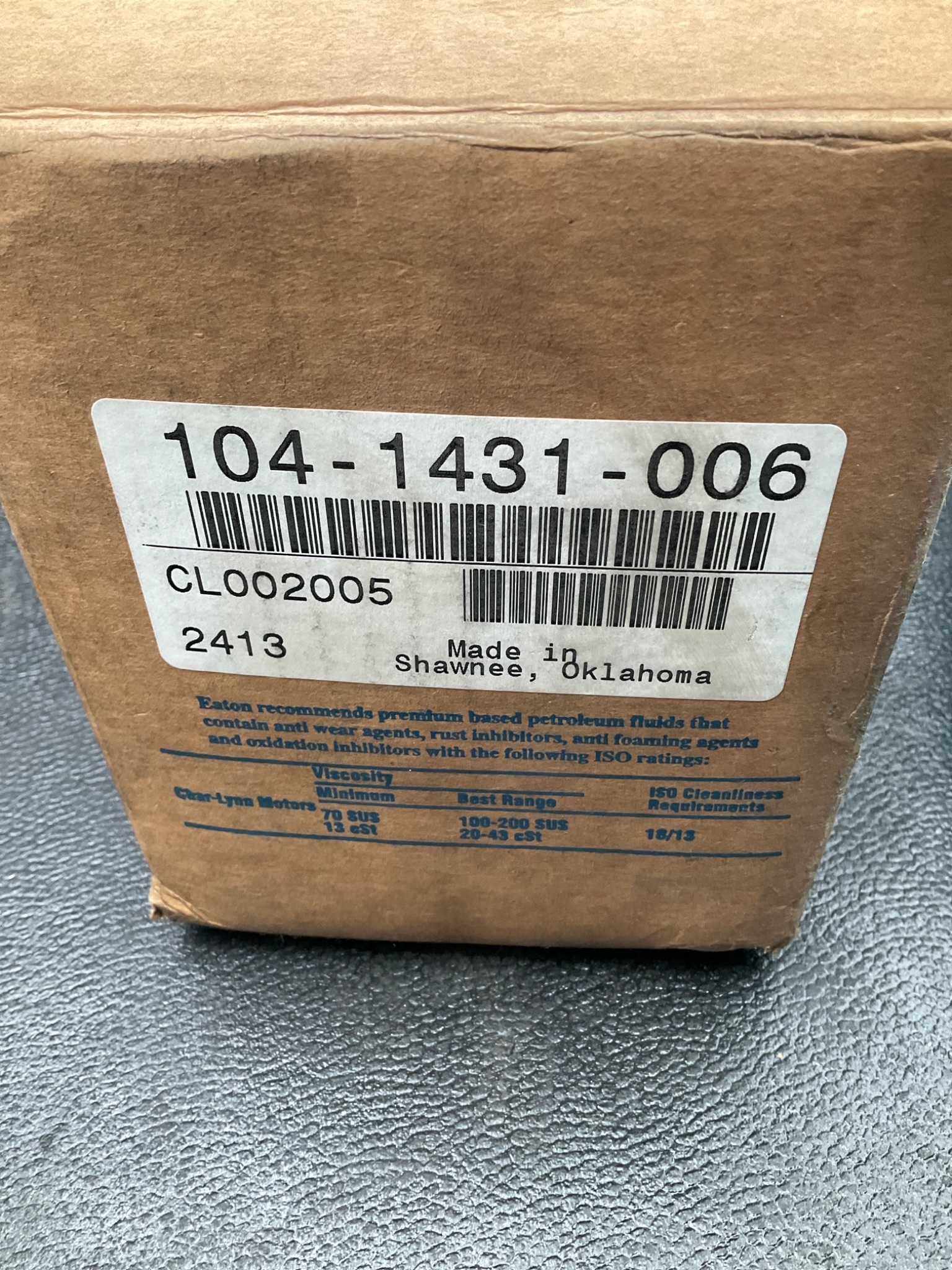EATON 104‑1431‑006 Char‑Lynn Hydraulic Motor NEW 1