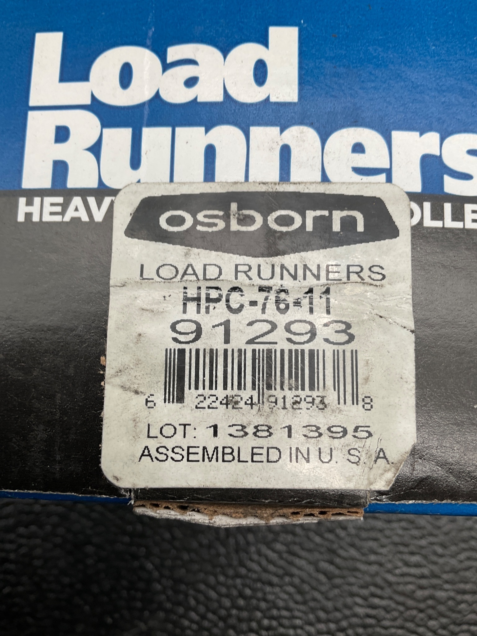 OSBORN HPC‑7611 Load Runners Heavy Duty Idler Roller NEW 2