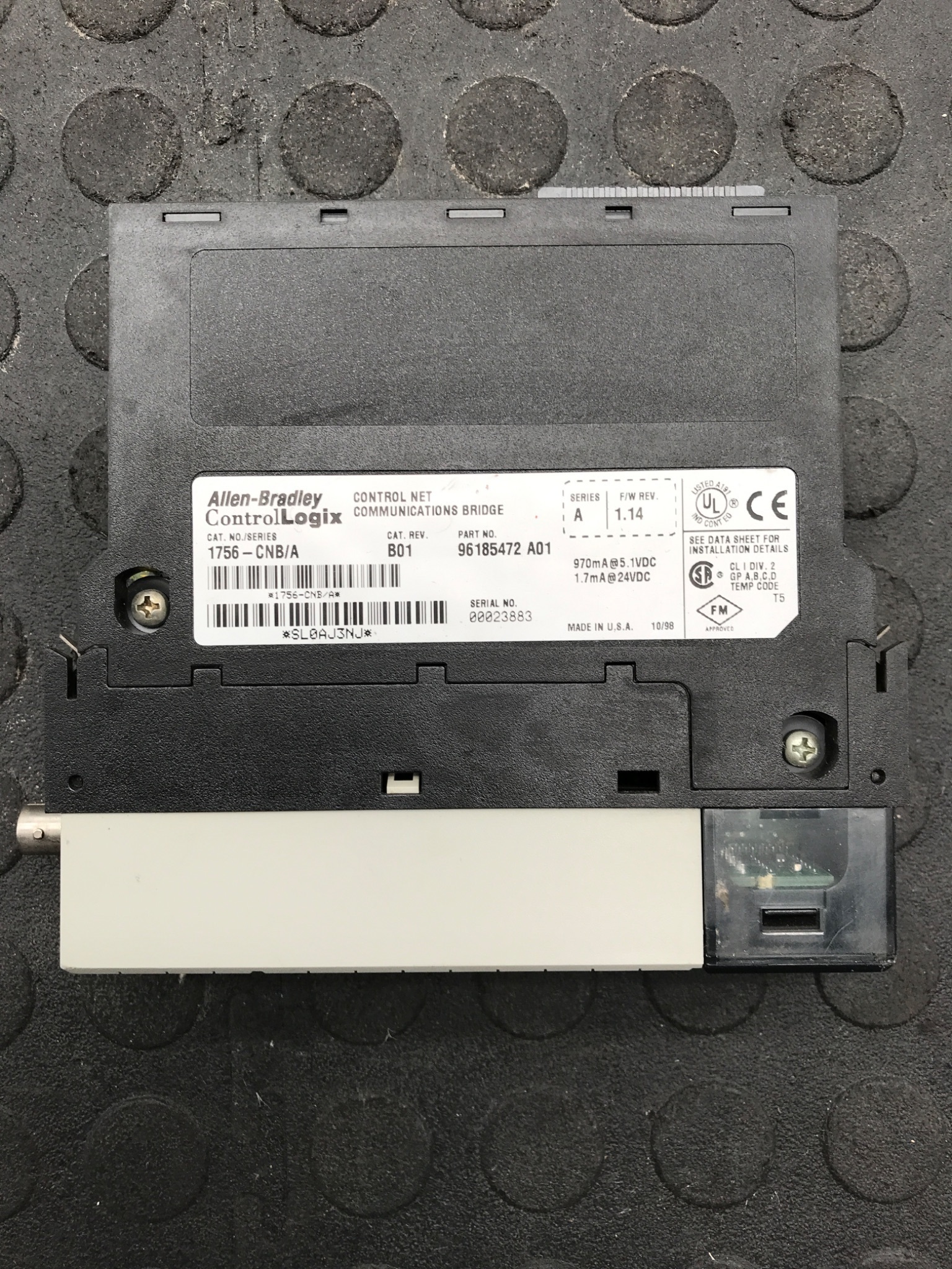 ALLEN‑BRADLEY 1756‑CNB/A ControlLogix ControlNet Bridge Module USED 2