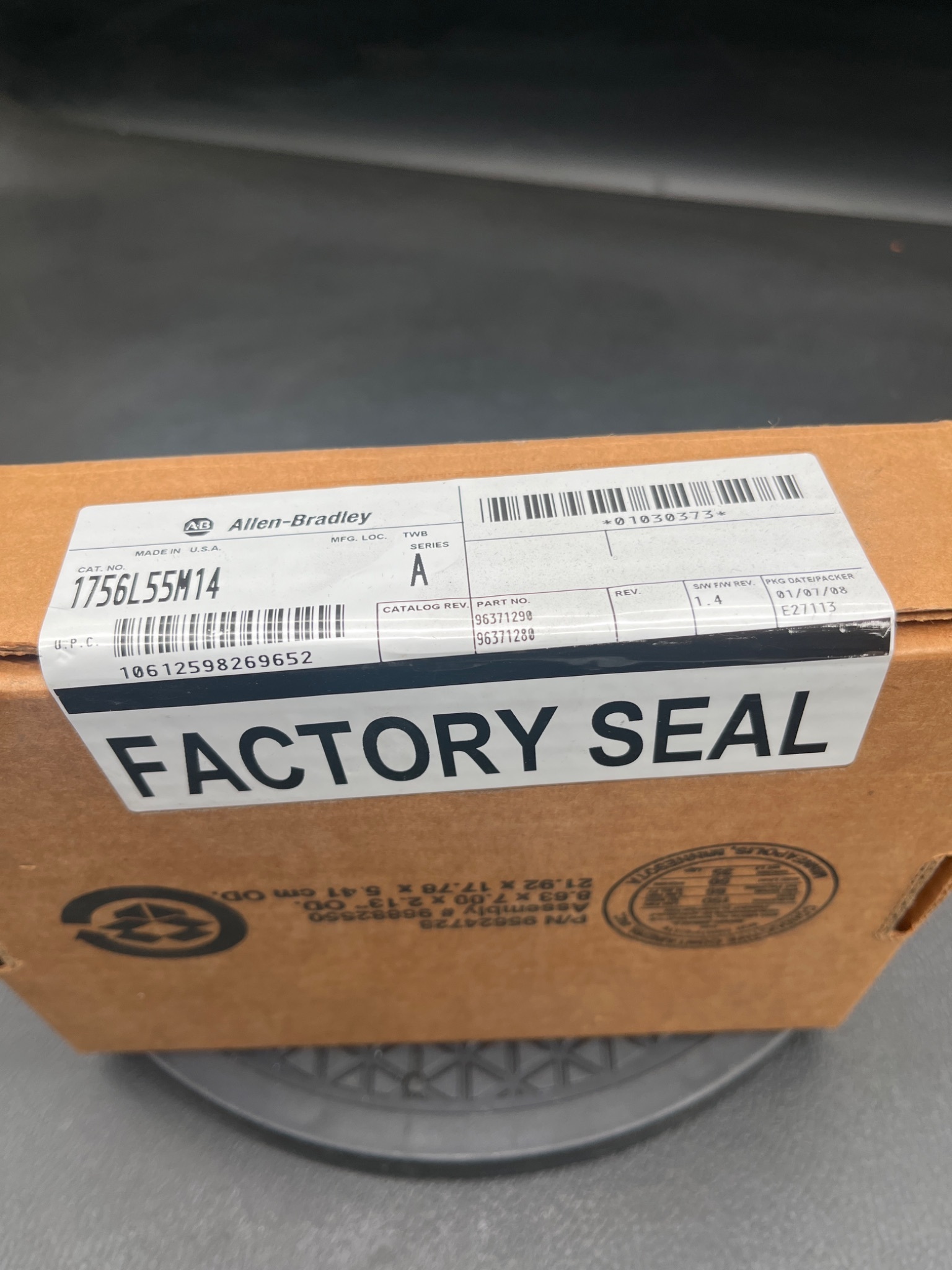 ALLEN‑BRADLEY 1756‑L55M14/A ControlLogix Processor 14MB NEW 1