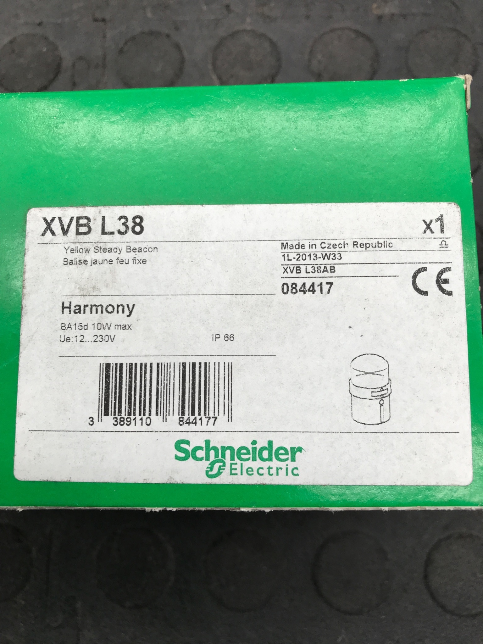 SCHNEIDER ELECTRIC XVB L38 Yellow Steady Beacon 230V Harmony NEW 3