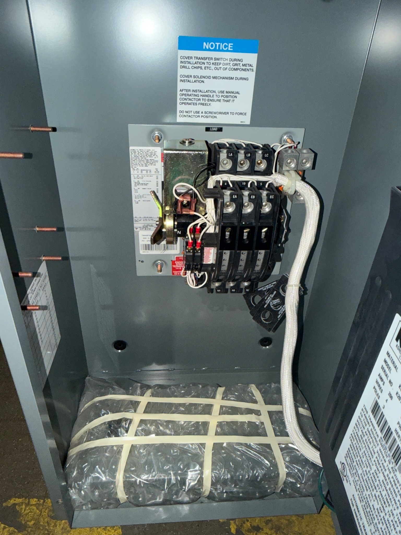 KOHLER KCT‑ACTC‑0200S 200A Automatic Transfer Switch 208V 3‑Phase NEW 5
