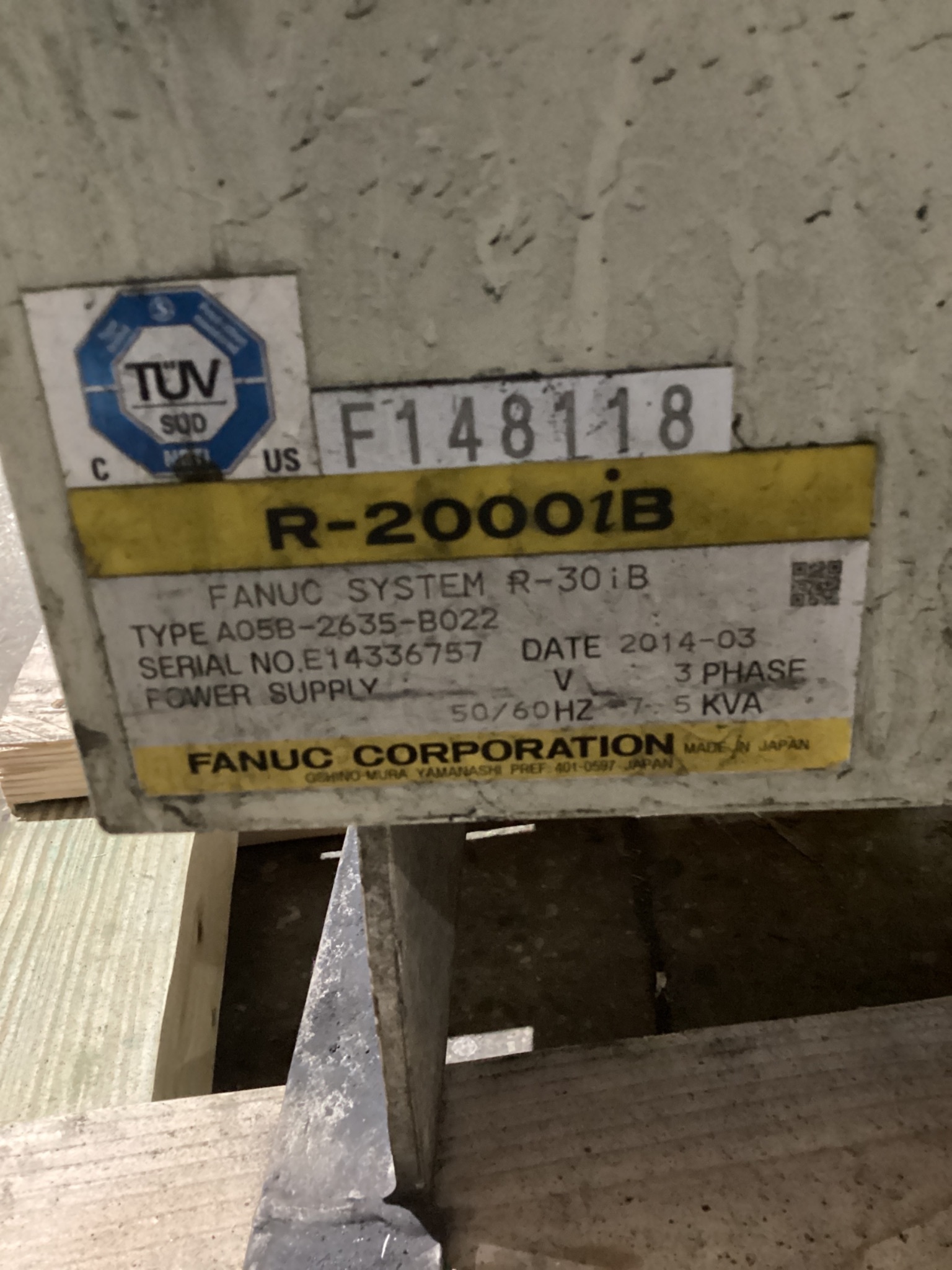 FANUC R-2000iB/210F w/ R-30iB Controls USED - Missing Teach Pendant 7