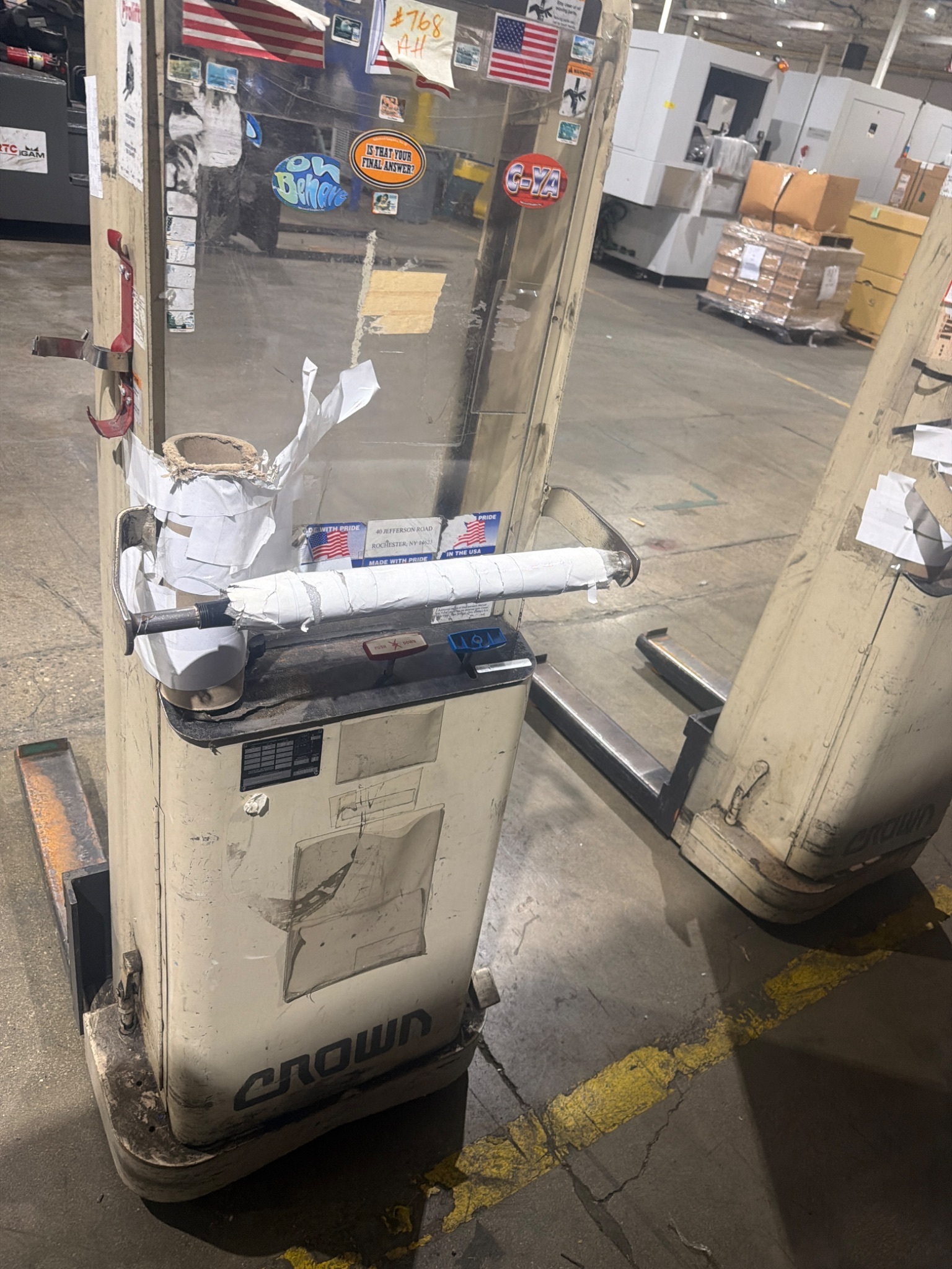 CROWN 15B Electric Walk‑Behind Stacker 1500 lb 12V USED 2