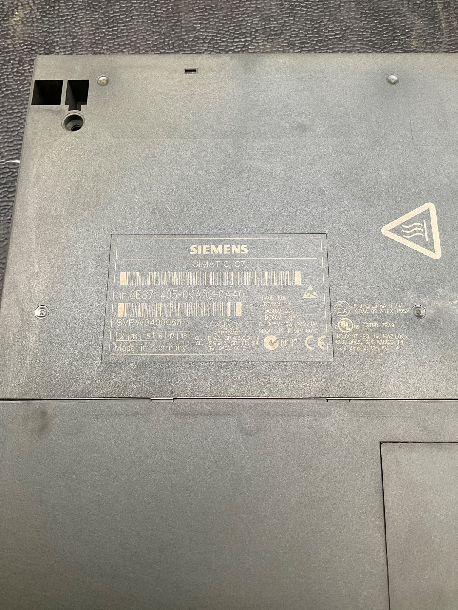 SIEMENS 6ES7 405‑0KA02‑0AA0 S7‑300 Power Supply Module USED 3