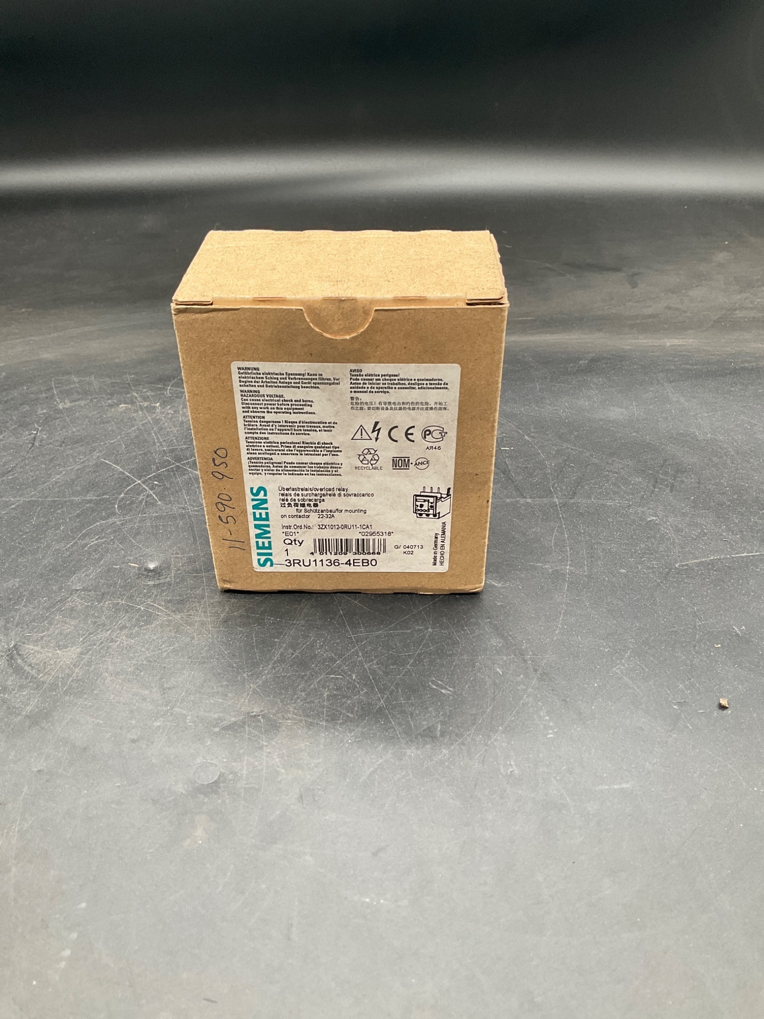 SIEMENS 3RU1136-4EB0 SIRIUS Thermal Overload Relay USED 0