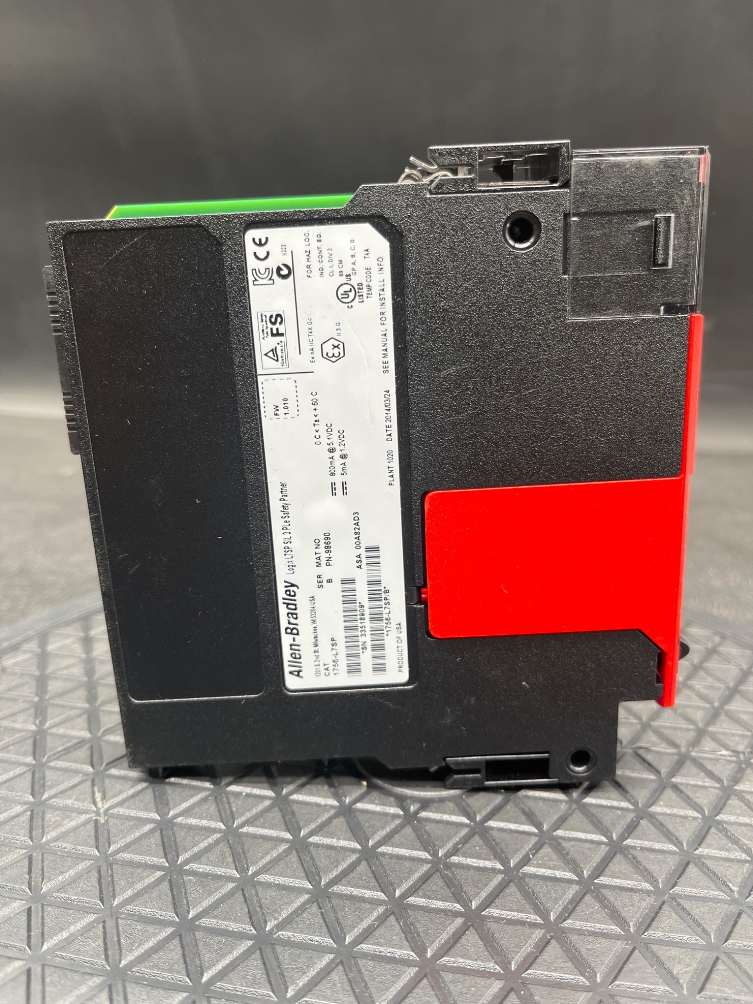 ALLEN BRADLEY 1756-L7SP Series B ControlLogix Safety Processor USED 4