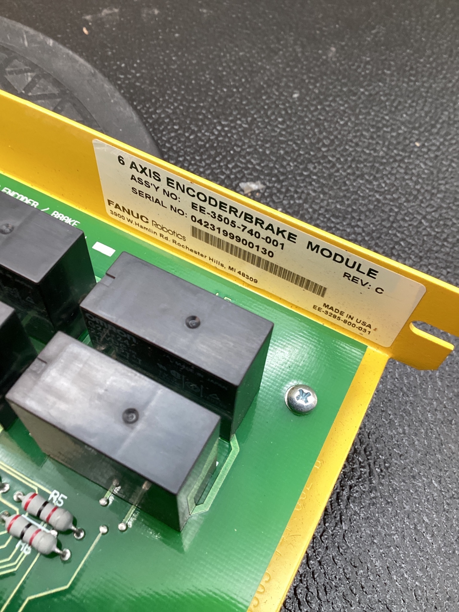 FANUC EE-3505-740-001 6-Axis Encoder Brake Module USED 4