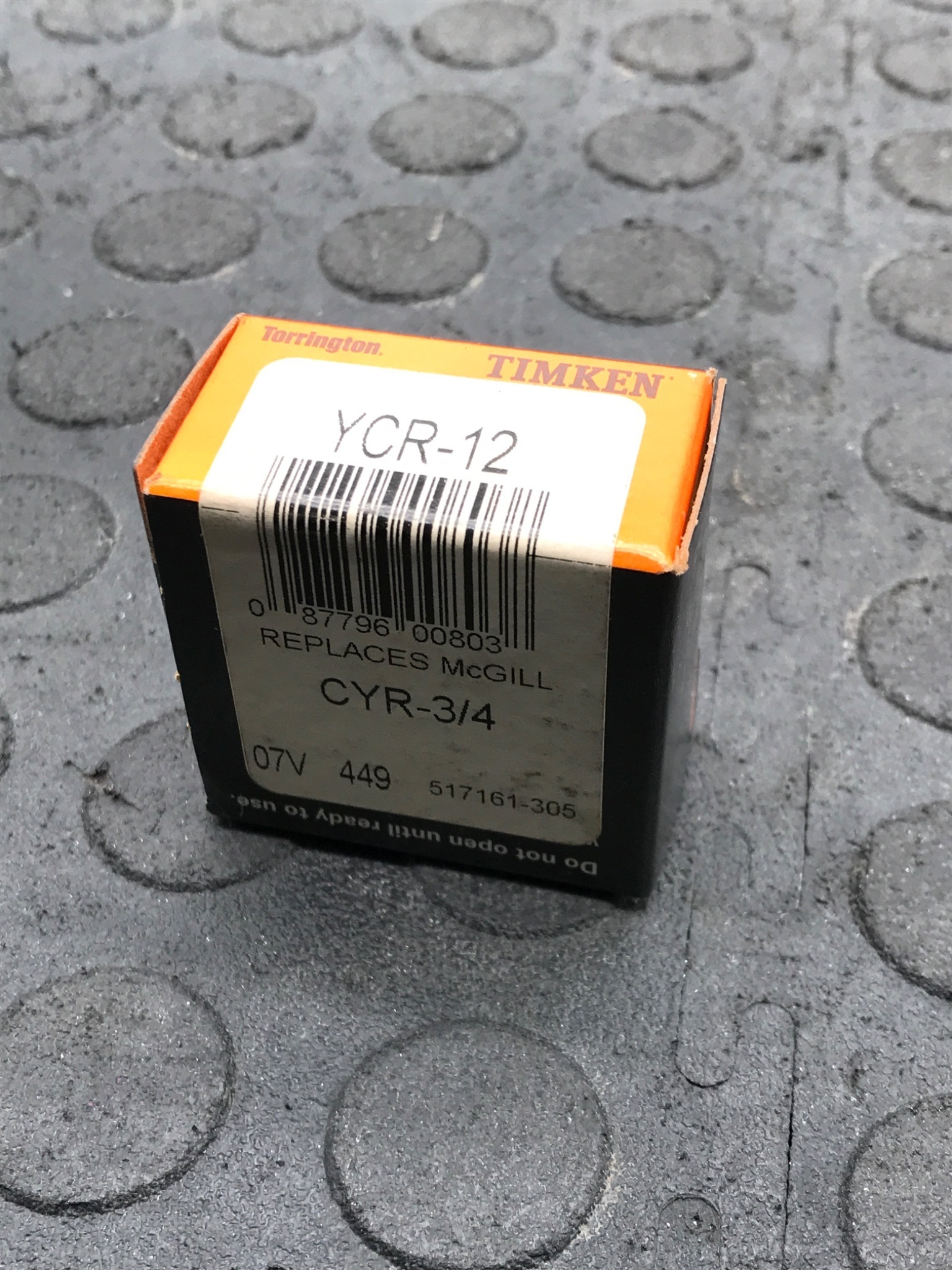 TIMKEN YCR-12 Cam Follower Roller Bearing NEW 2