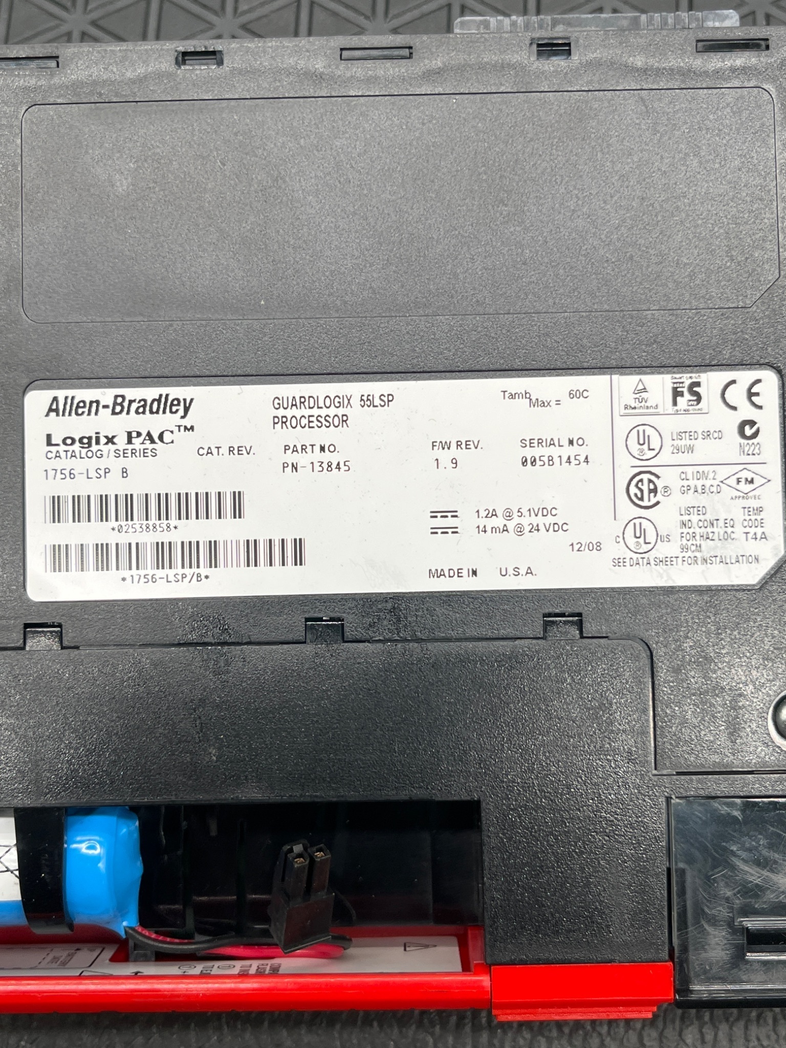 ALLEN BRADLEY 1756-LSP/B GuardLogix Safety Processor USED 5