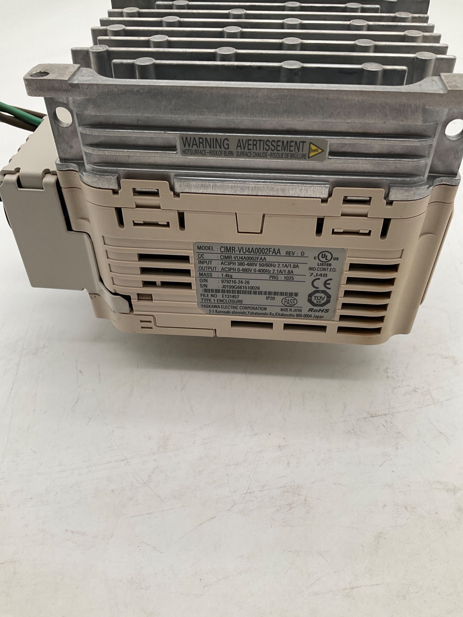 YASKAWA CIMR-VU4A0002FAA V1000 Variable Frequency Drive USED 2