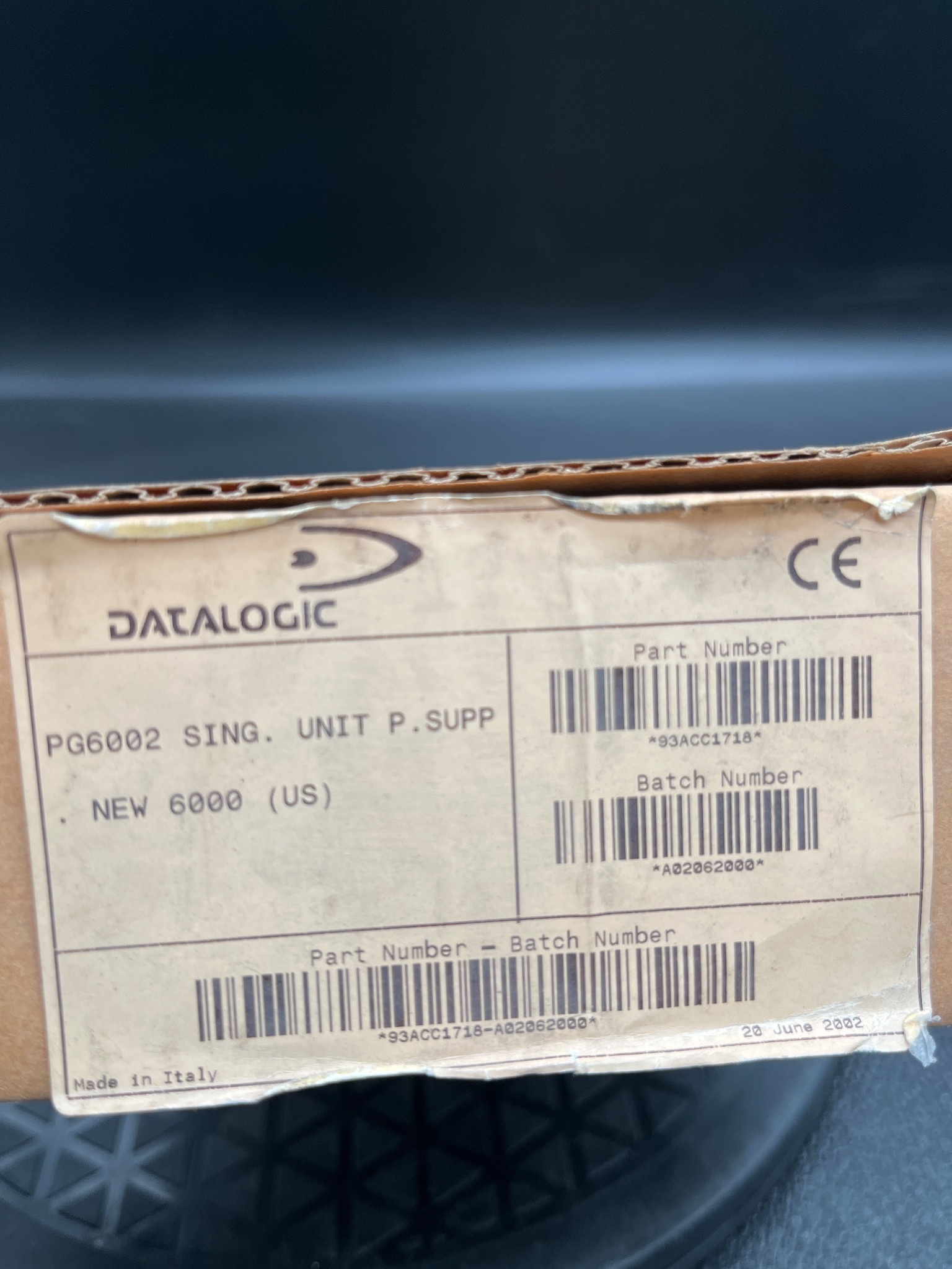 DATALOGIC 93ACC1718 Power Supply Unit PG6000 Series NEW 5