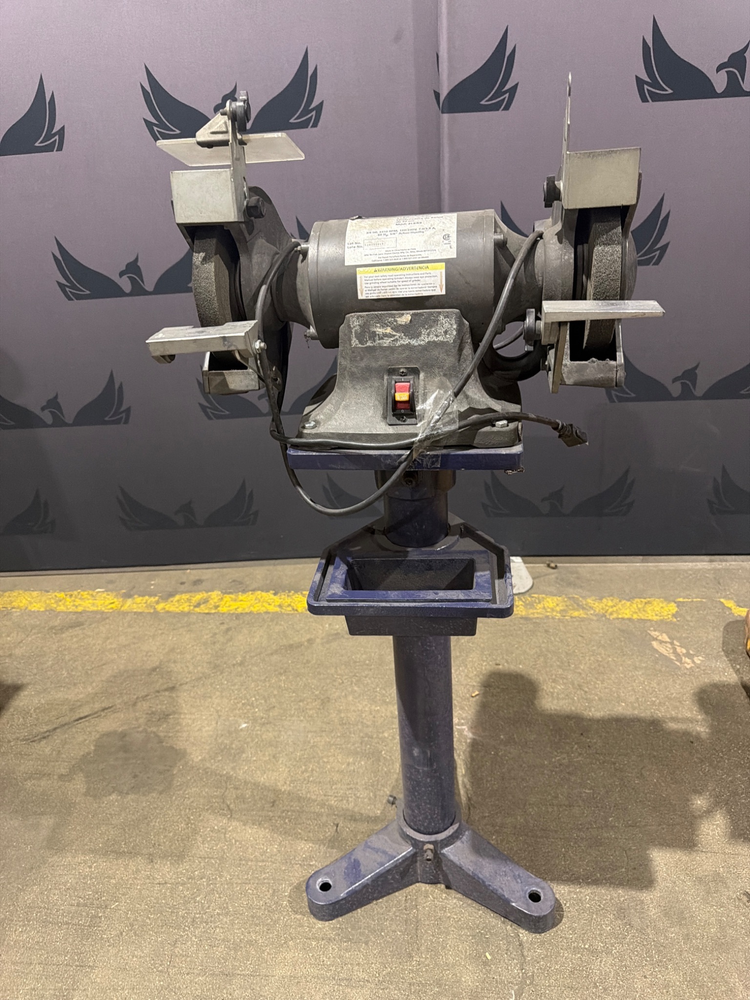 Dayton 2LKR9 8 Inch Bench Grinder on Pedestal Stand - USED 0