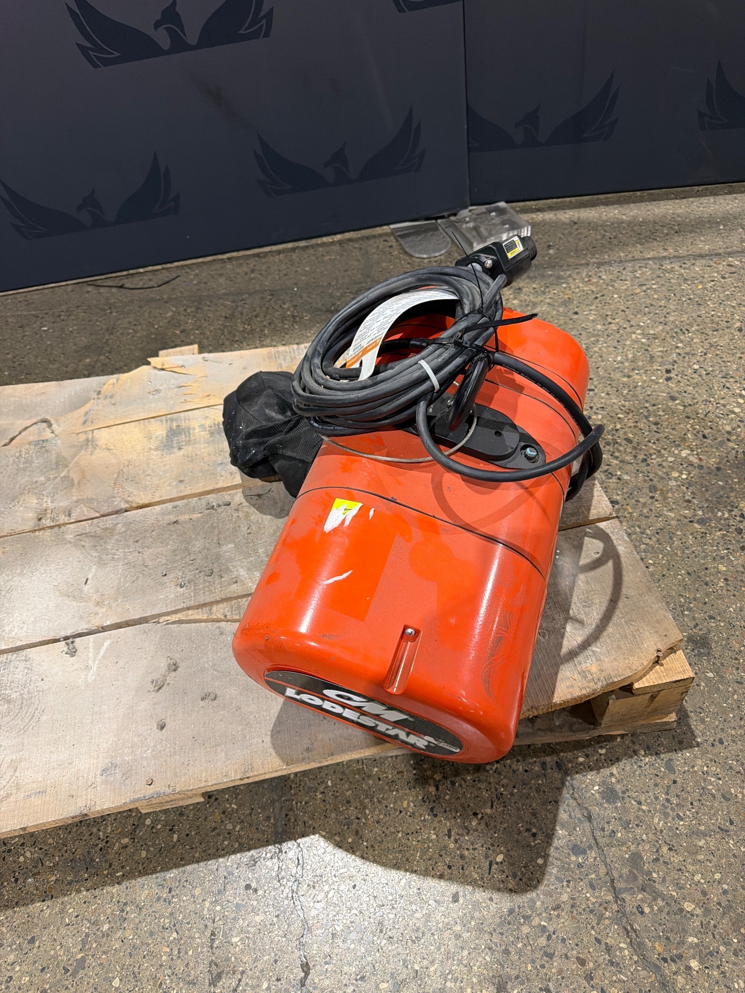 CM Lodestar Model L 1-Ton Chain Hoist 12" Lift USED 0