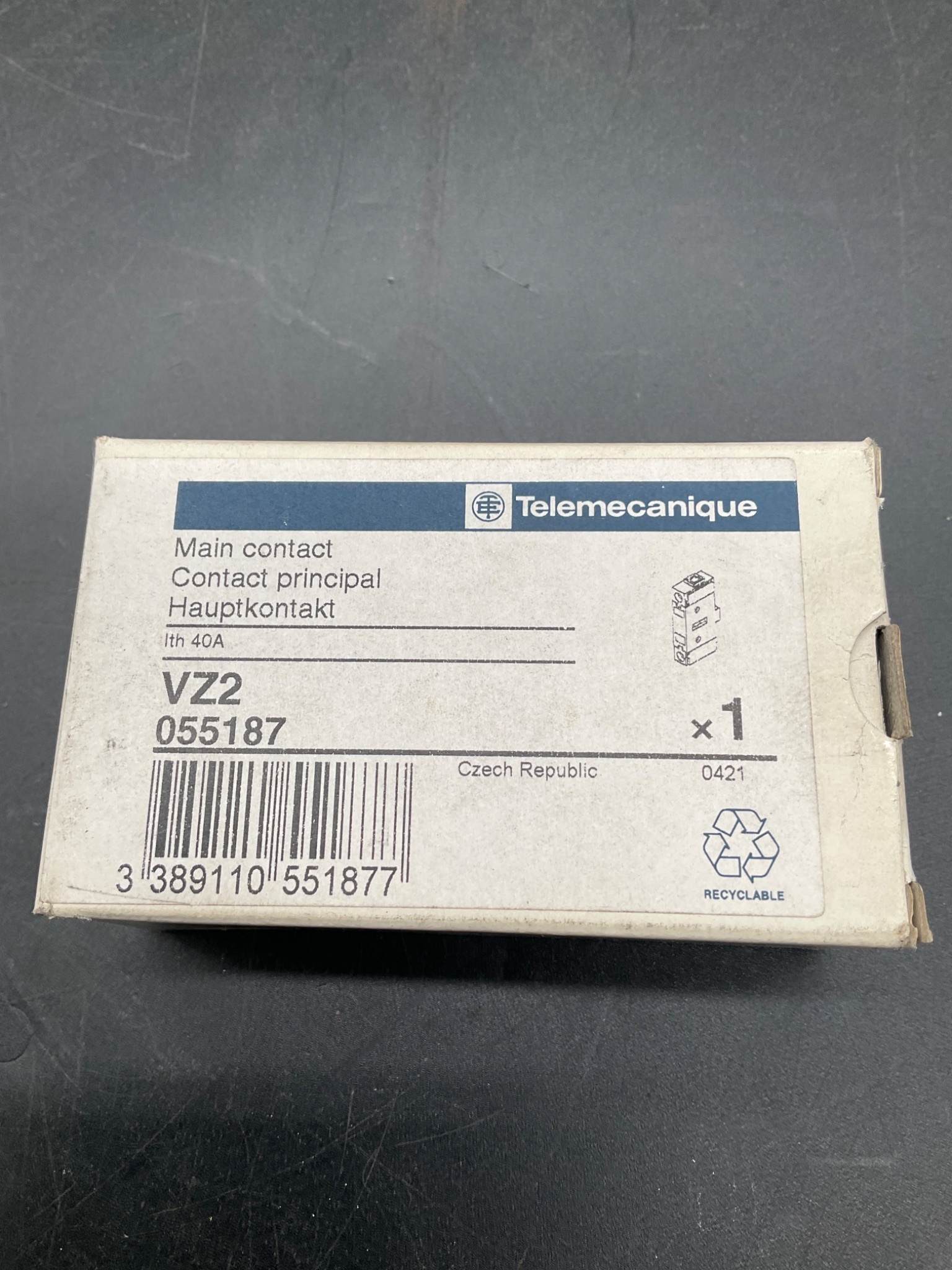 TELEMECANIQUE 055187 Main Contact Block VZ2 40A NEW 3