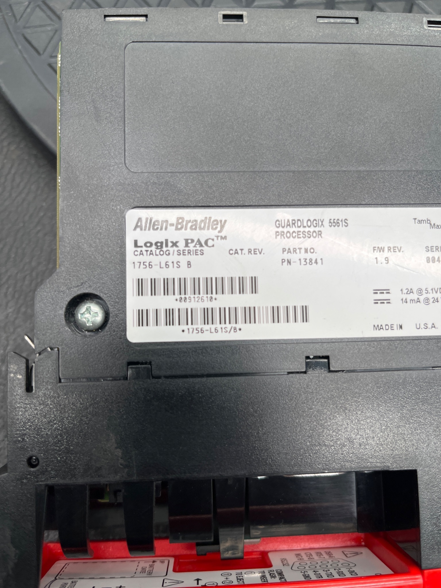ALLEN-BRADLEY 1756-L61S/B GuardLogix 5561S Safety Processor USED 6