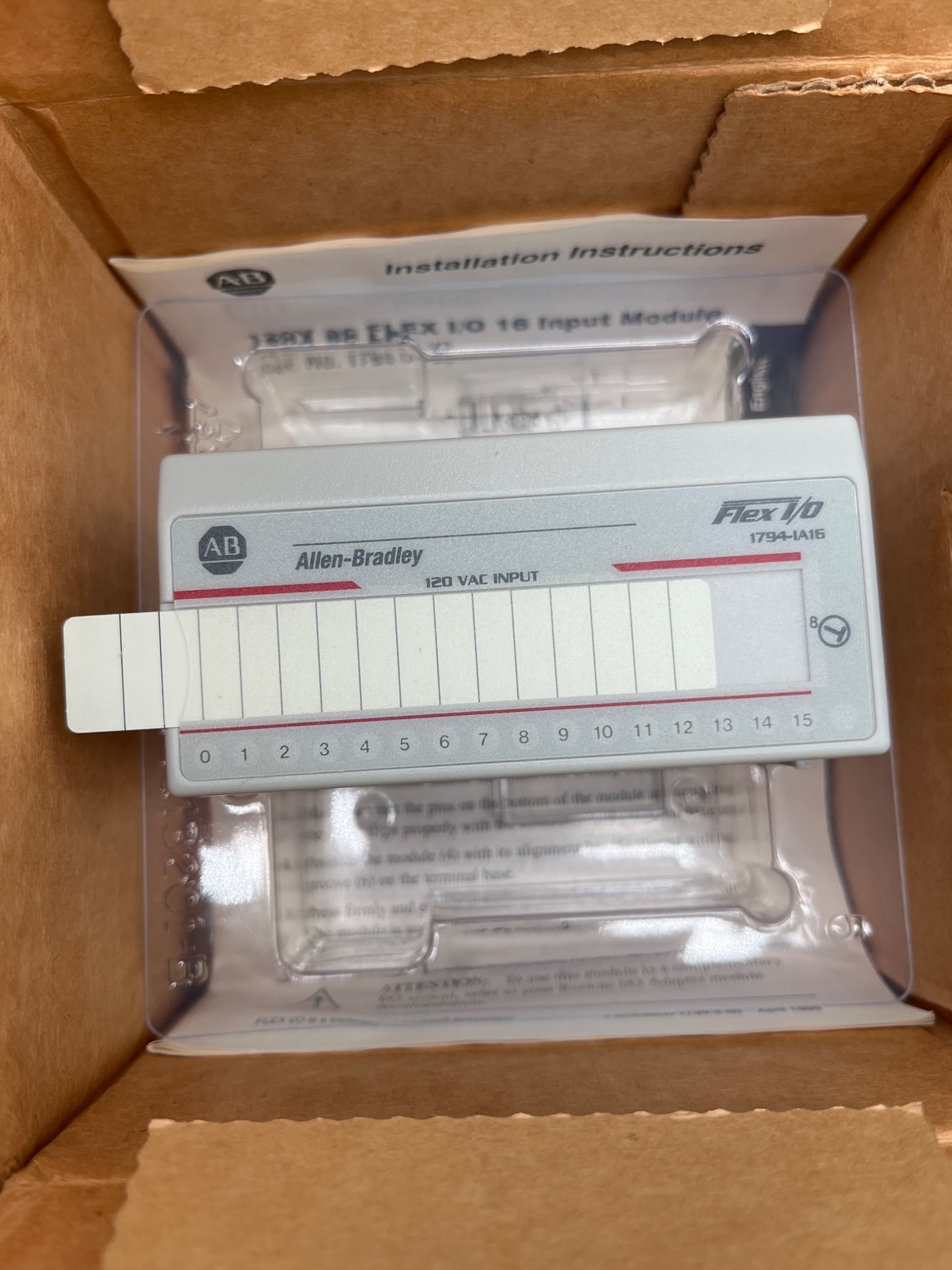 ALLEN-BRADLEY 1794-IA16 Series A FLEX I/O 120V AC Input Module NEW 4