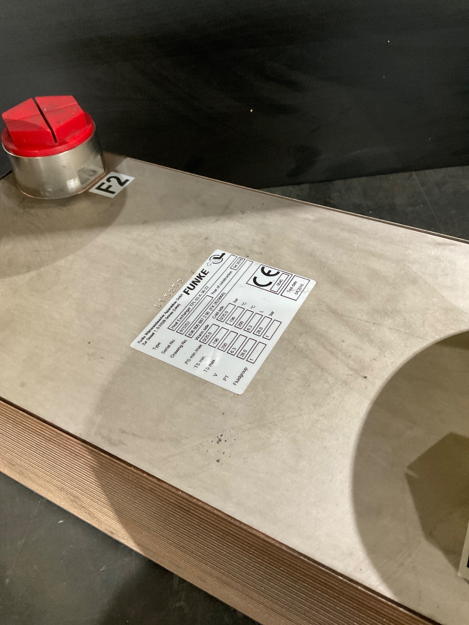 FUNKE TPL02-K-36-22 Plate Heat Exchanger 28 Bar USED 3
