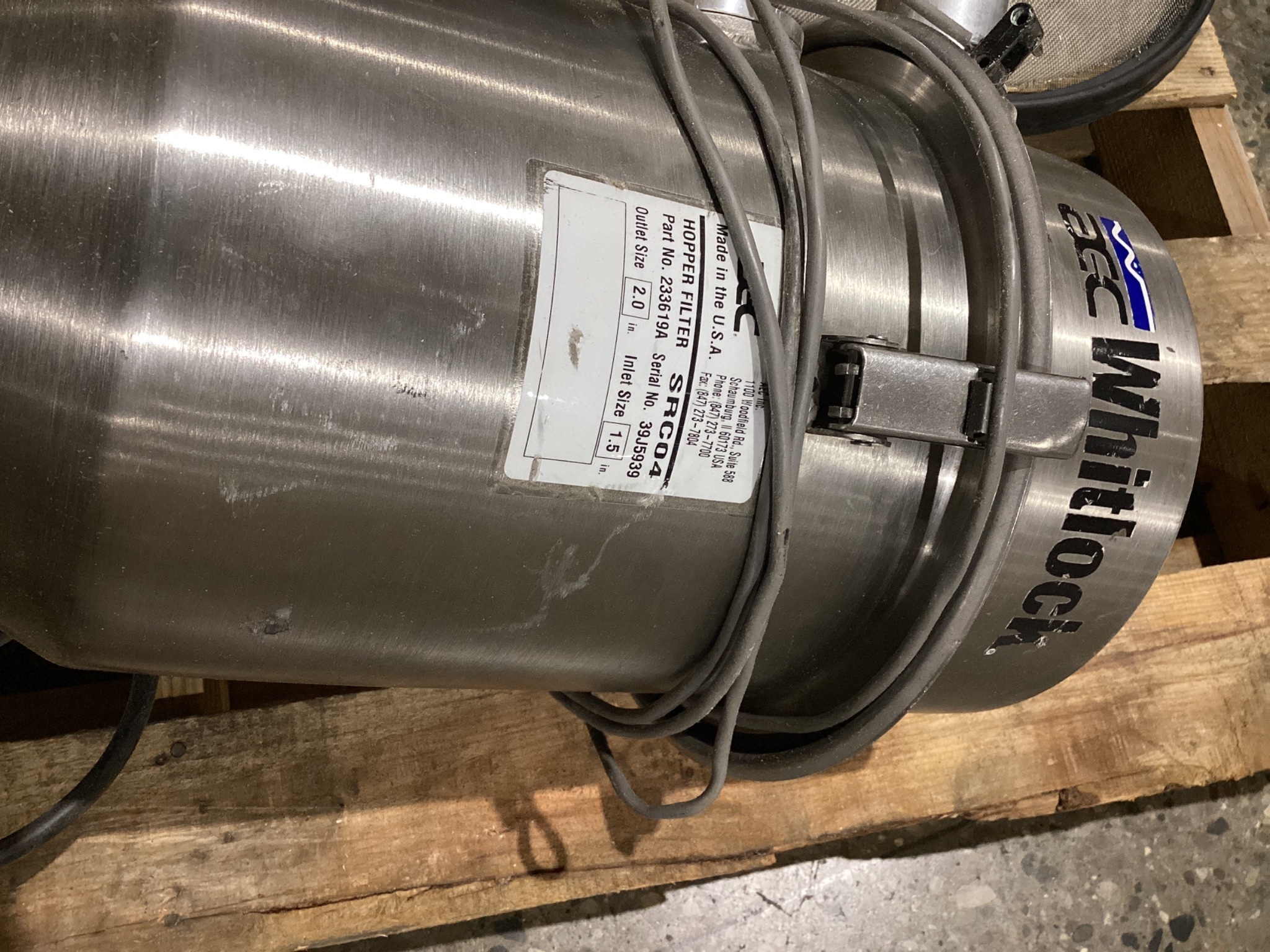 AEC WHITLOCK SRC04 Vacuum Hopper Separator USED 3