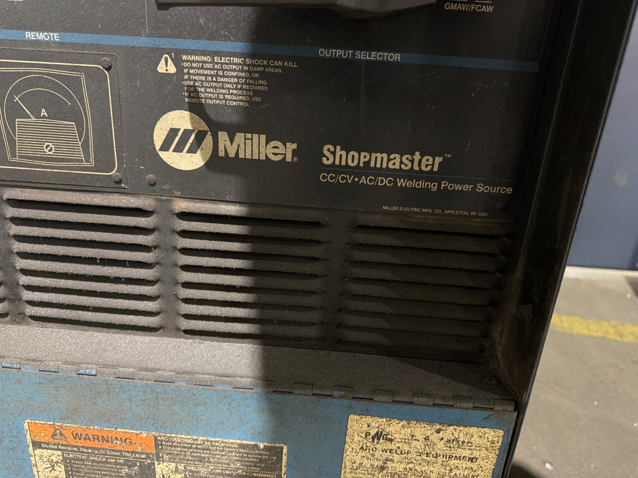 MILLER SHOPMASTER CC/CV AC/DC Welding Power Source USED 4