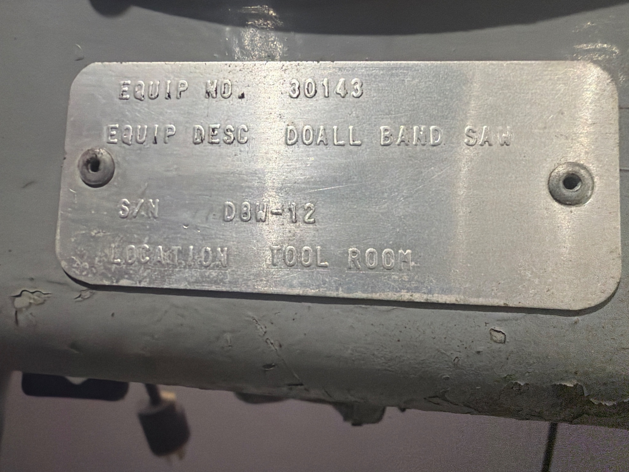 DOALL DBW-12 Vertical Band Saw 12" 200V 3PH USED 5