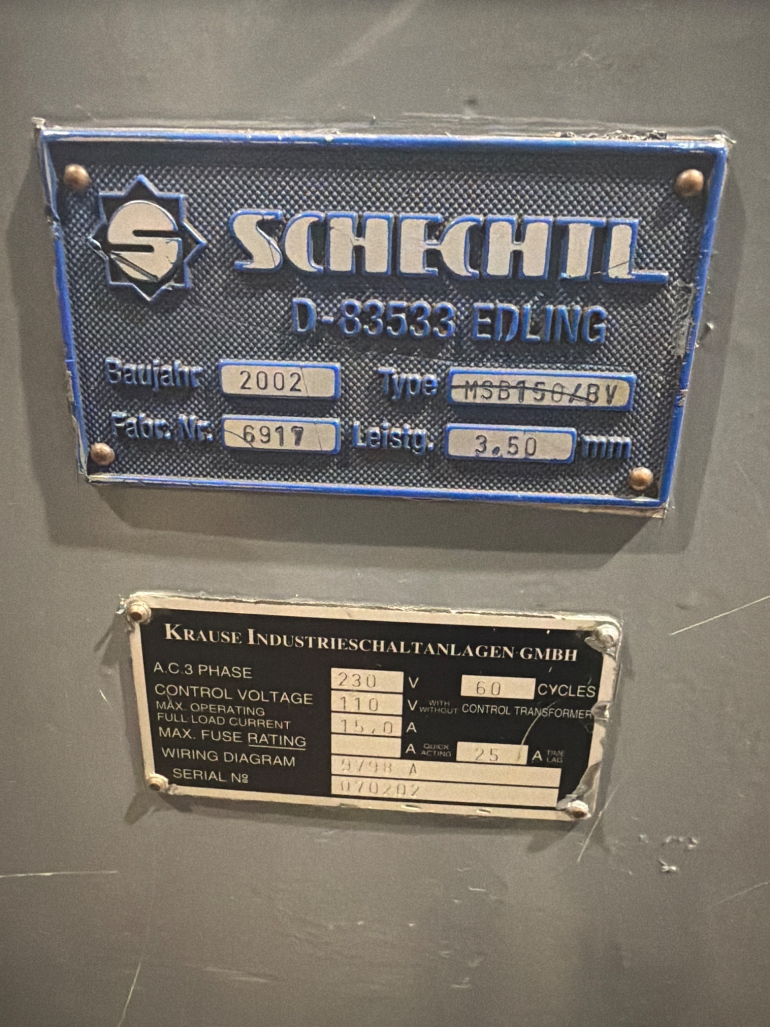 Schechtl MSB150 BV Powered Sheet Metal Shear 1500mm USED 7