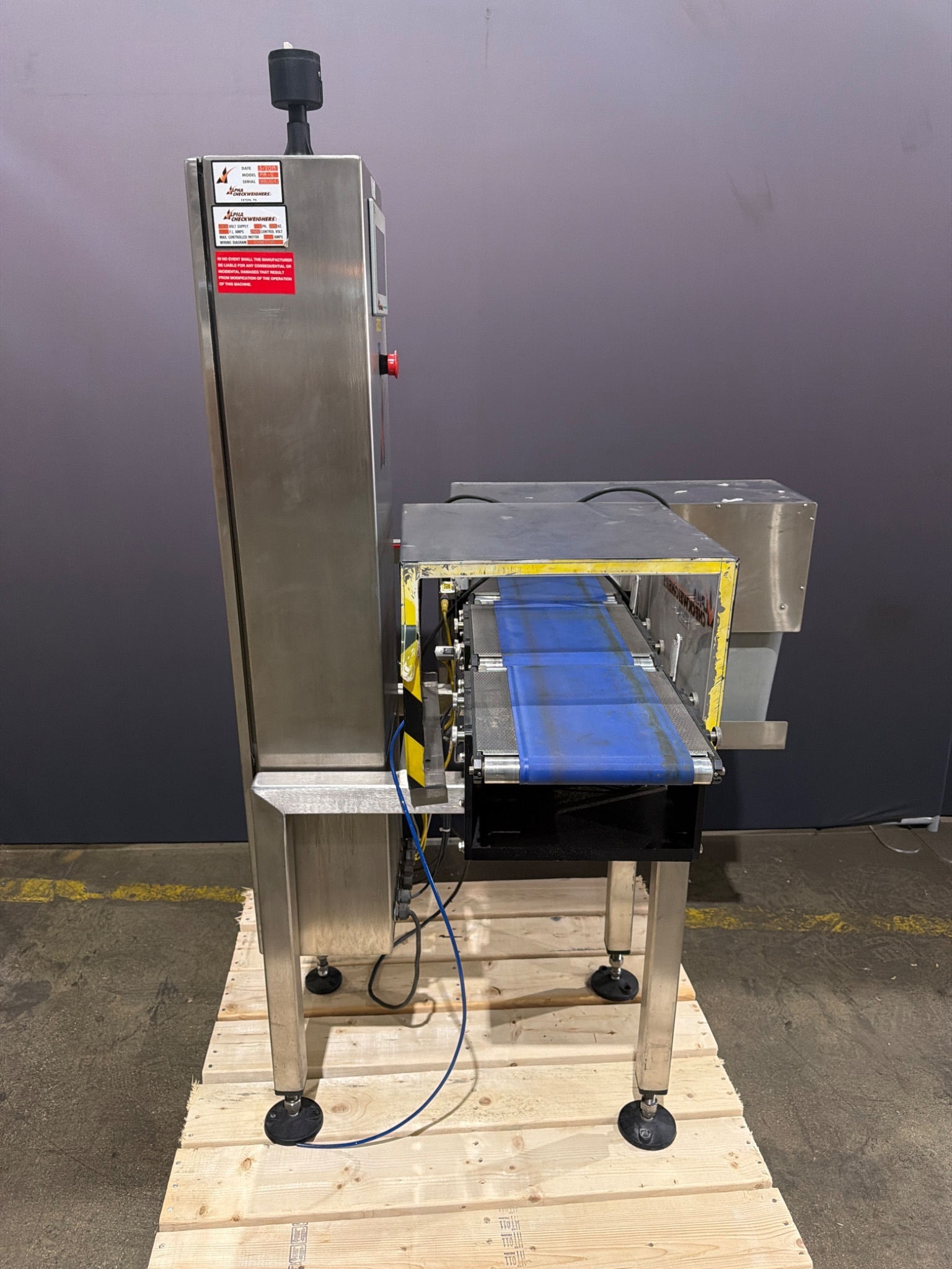 Alpha Checkweighers PW-12 Conveyor Checkweigher System Stainless Inline USED 0