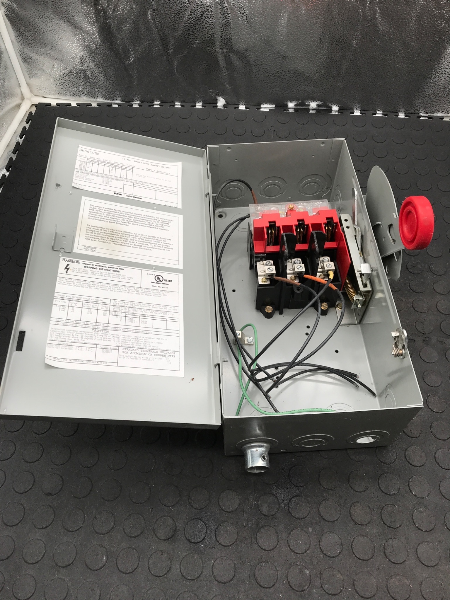 EATON DH361UGK Heavy Duty Safety Switch USED 1