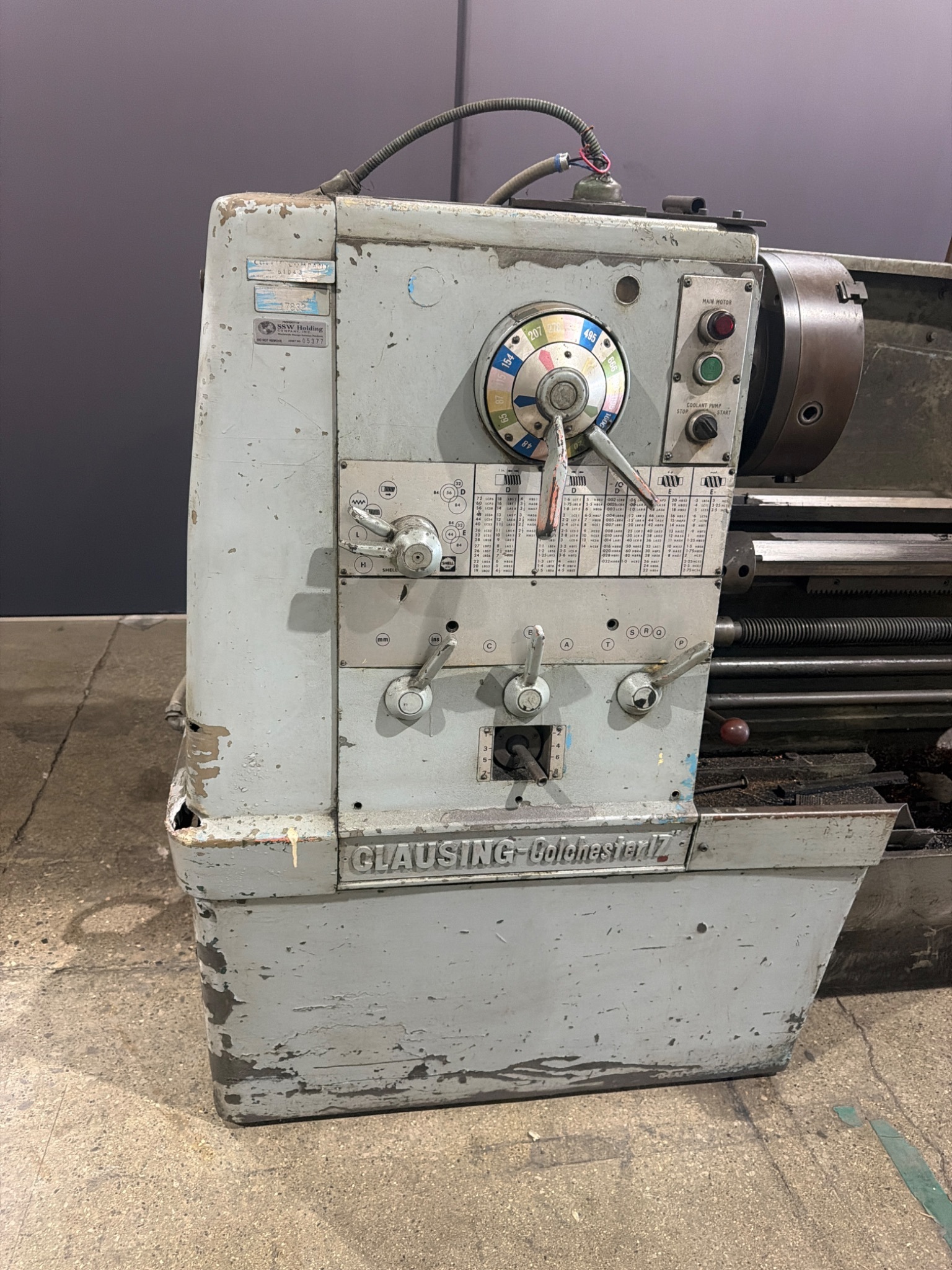 CLAUSING COLCHESTER 17 Engine Lathe USED 1