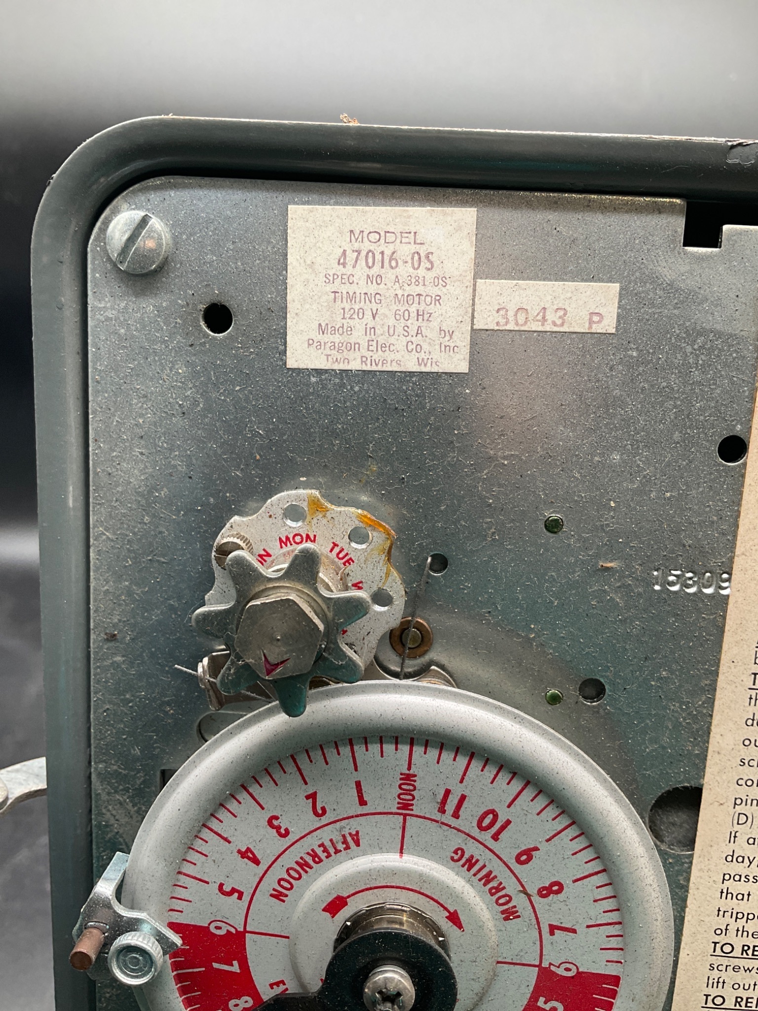 AMF 47016‑00S Momentary Contact Time Control USED 2